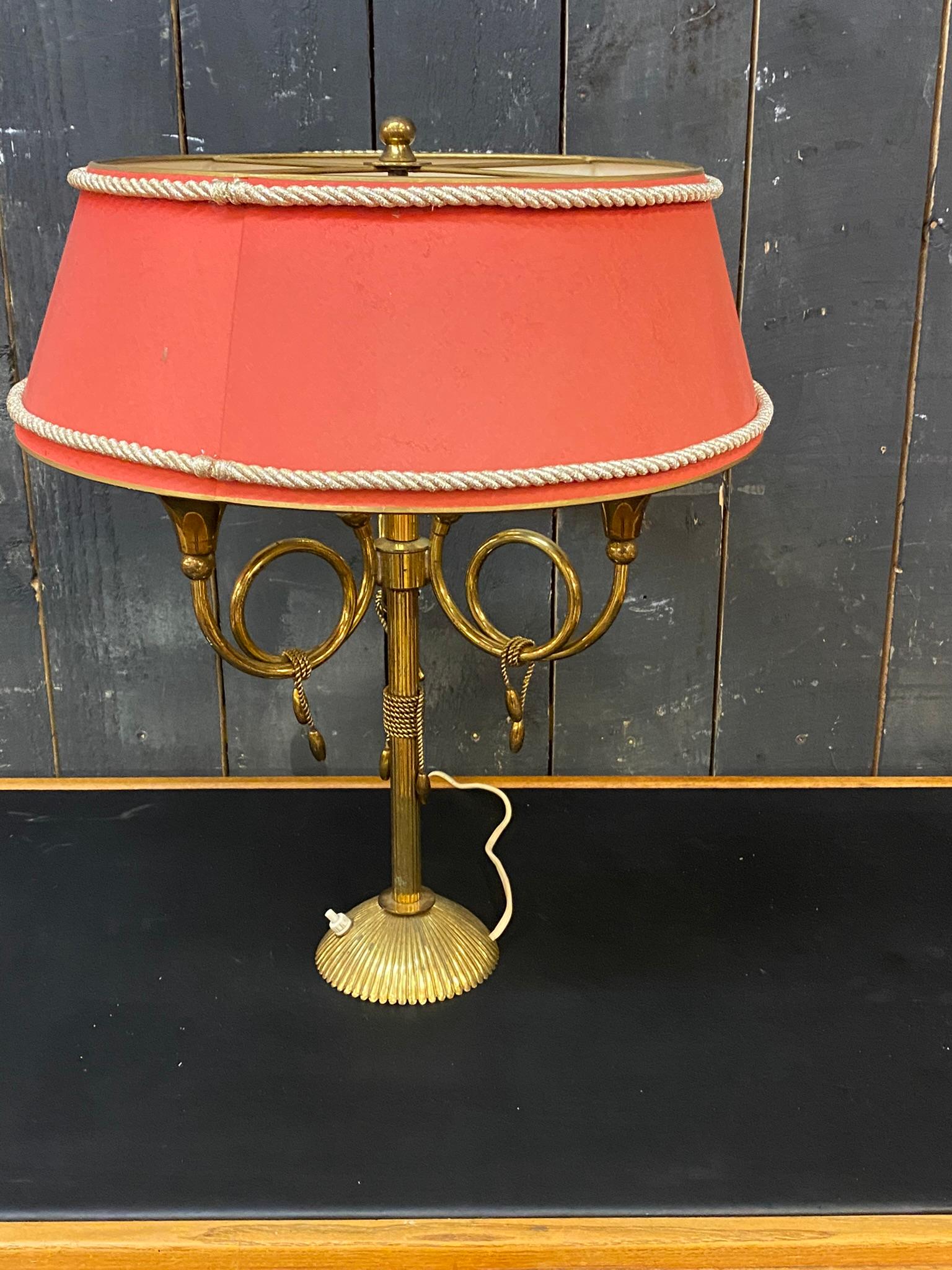 Lamp Decorated with Brass Stilt Decors, circa 1950 For Sale 2