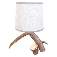 Vintage Lamp Deer Horn