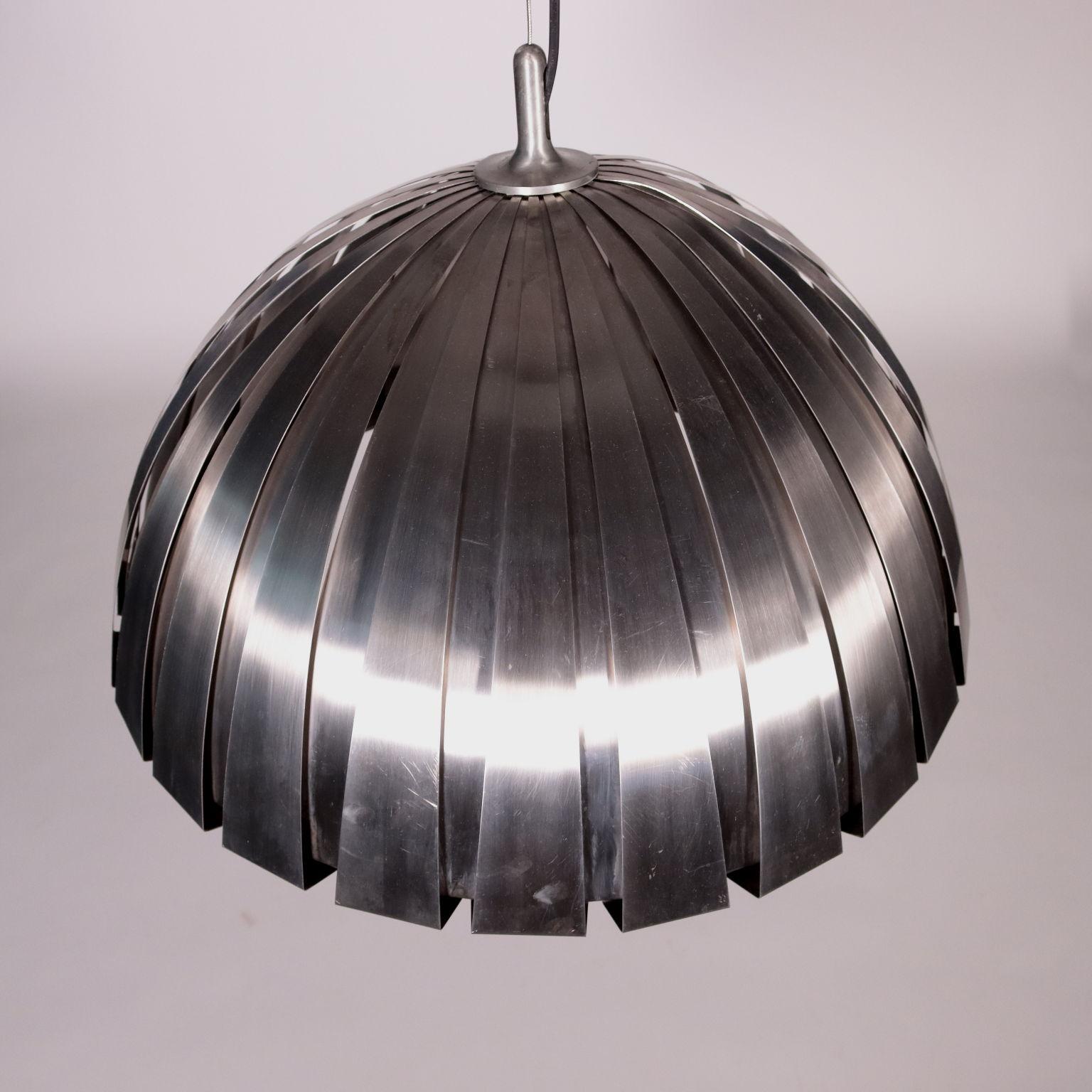 Lamp Elio Martinelli Chromed Metal, Italy, 1960s 1970s In Good Condition For Sale In Milano, IT