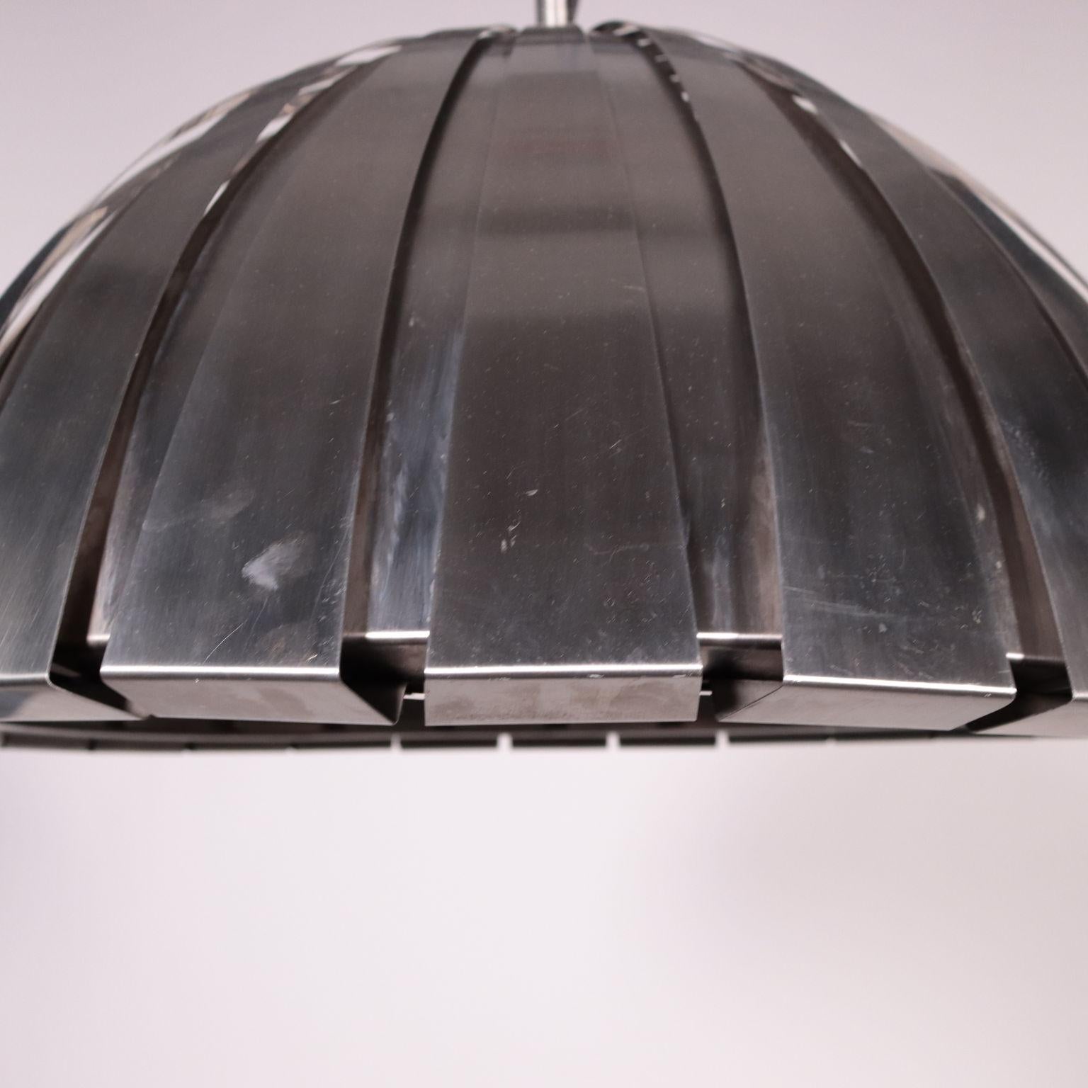 20th Century Lamp Elio Martinelli Chromed Metal, Italy, 1960s 1970s For Sale