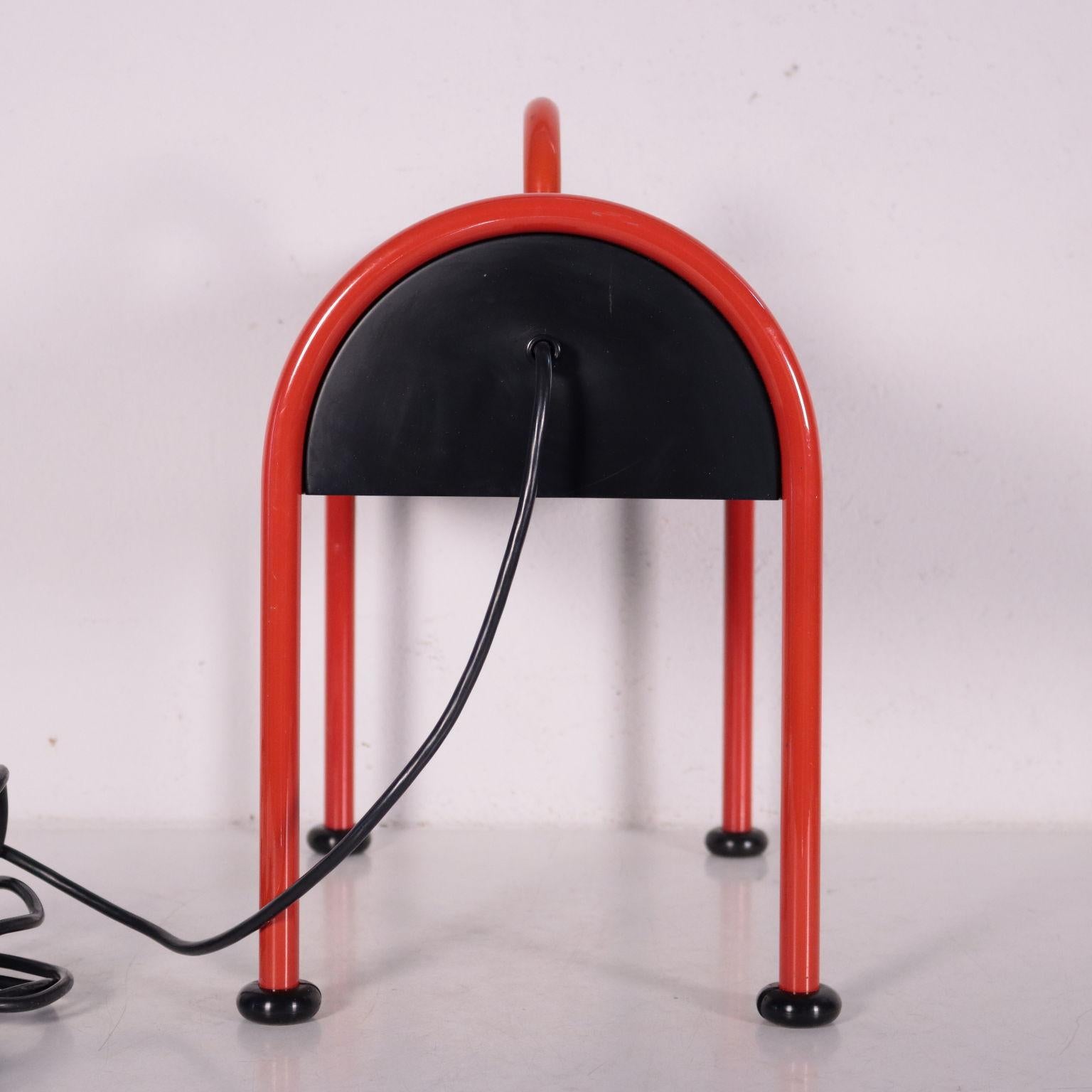 Lamp Enameled Aluminum Metal 1970s-1980s E. Sotsass for Stilnovo 2