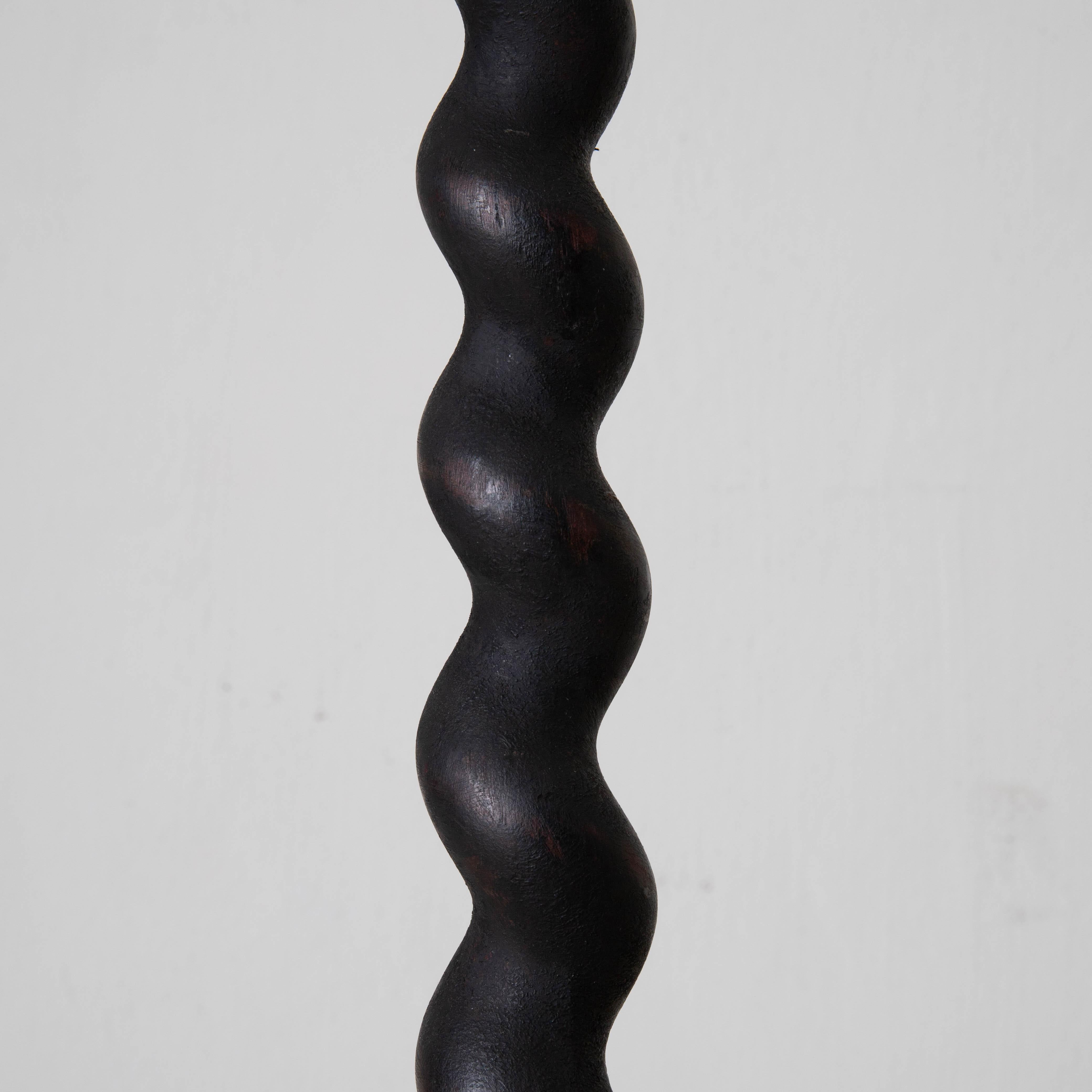 Lamp Floor Swedish Black Spiral Shape 19th Century Sweden In Good Condition In New York, NY