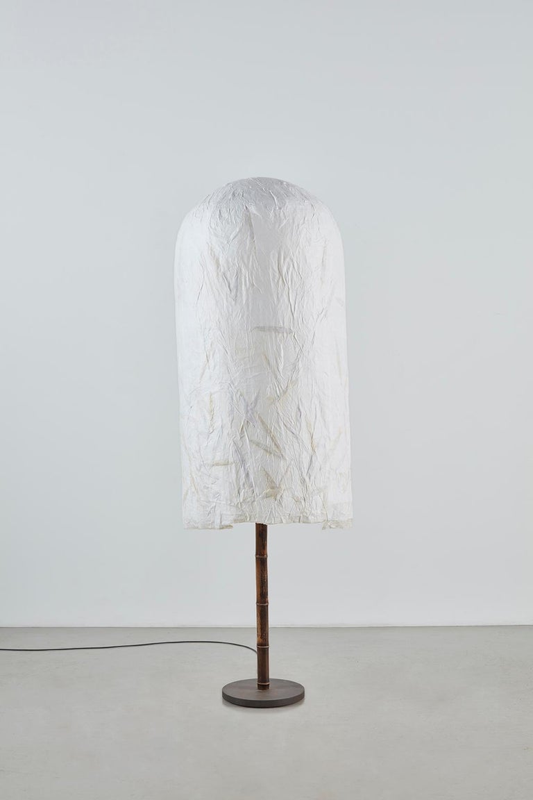 Andrea Branzi, Bamboo and Rice Paper Floor Lamp For Sale at 1stDibs