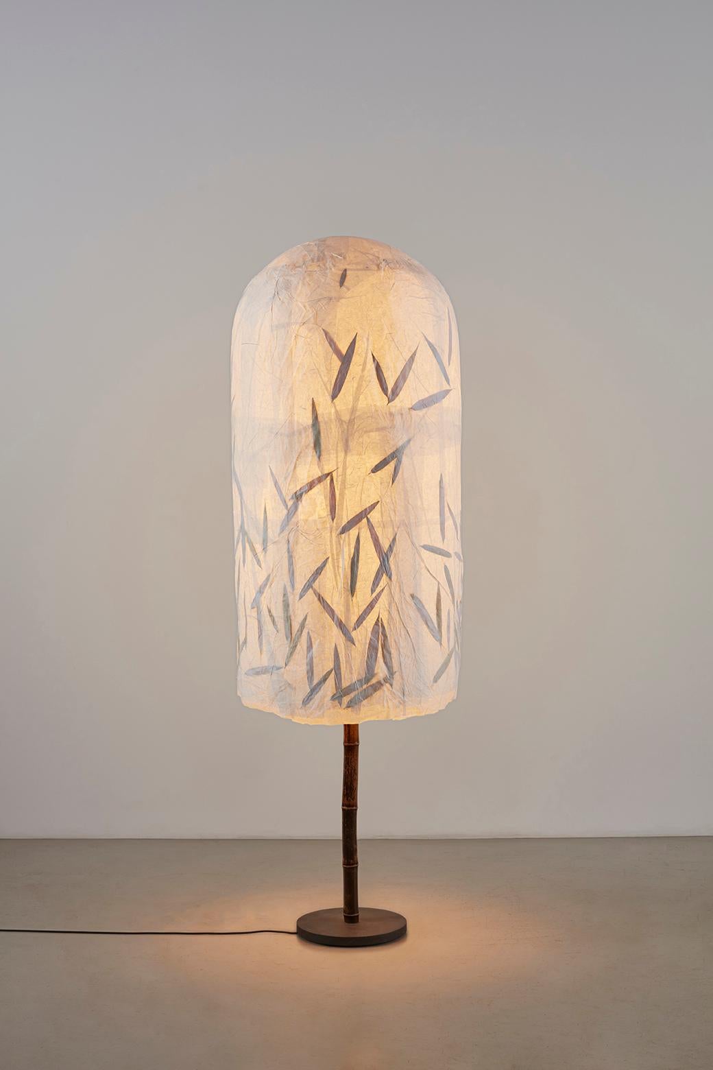 Andrea Branzi, Bamboo & Rice Paper Floor Lamp In New Condition For Sale In New York, NY