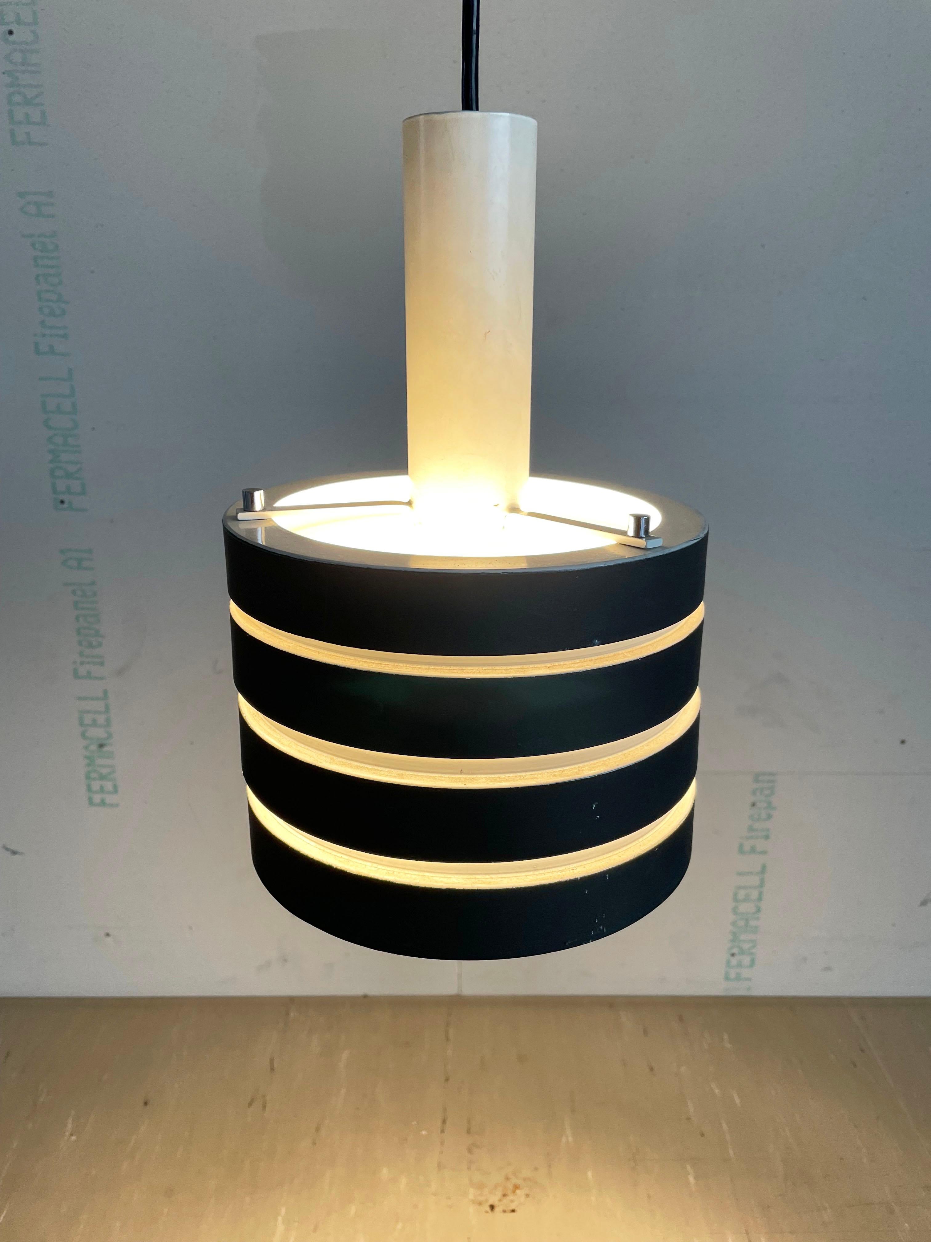 Scandinavian Modern Vintage 1960’s Metal Pendant Lamp For Sale