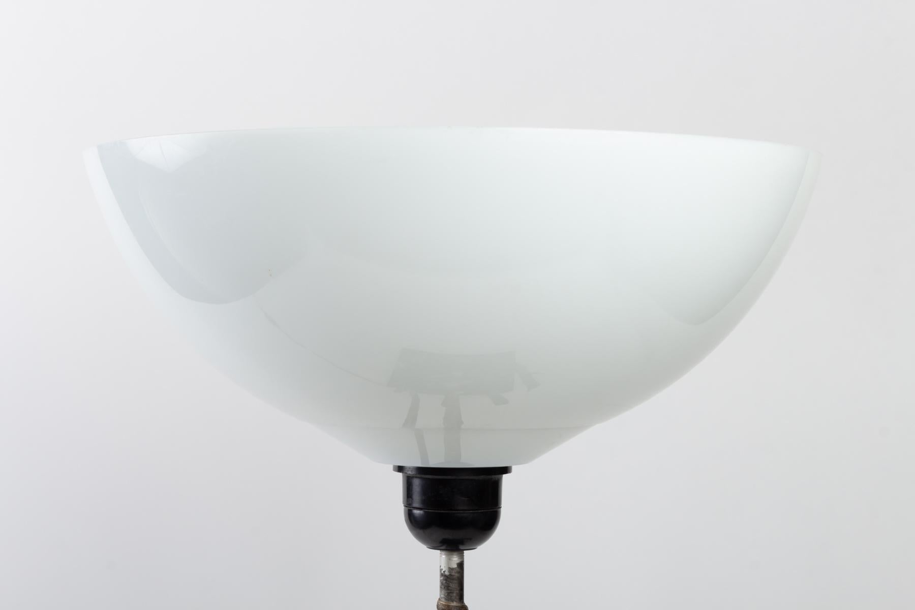 Polystyrene Lamp from the 1980s in Wood and Lampshade in Polypropylene For Sale