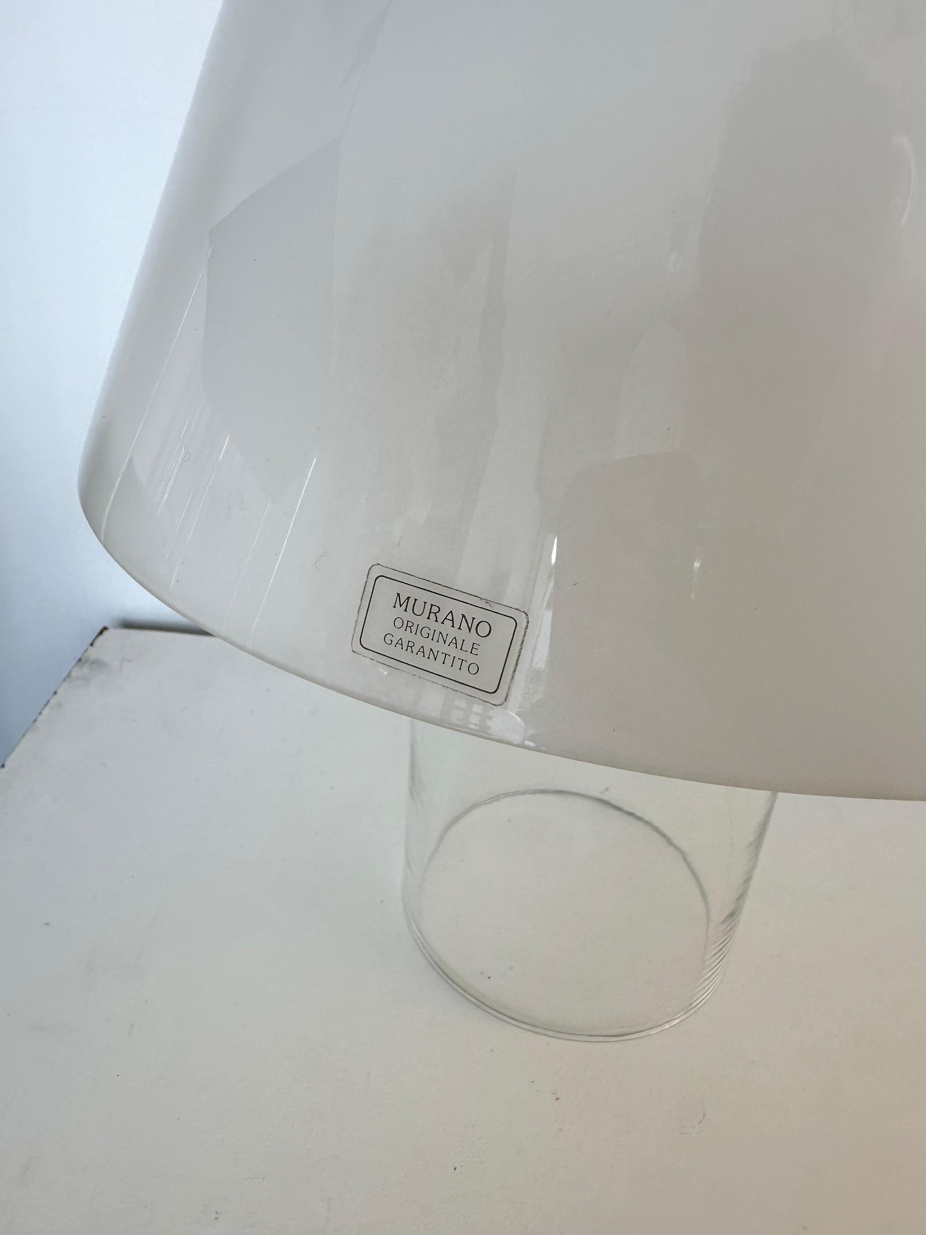 Lampe mit Murano-Glasschirm von Murano Due, Italien, 1980er Jahre (Italienisch) im Angebot