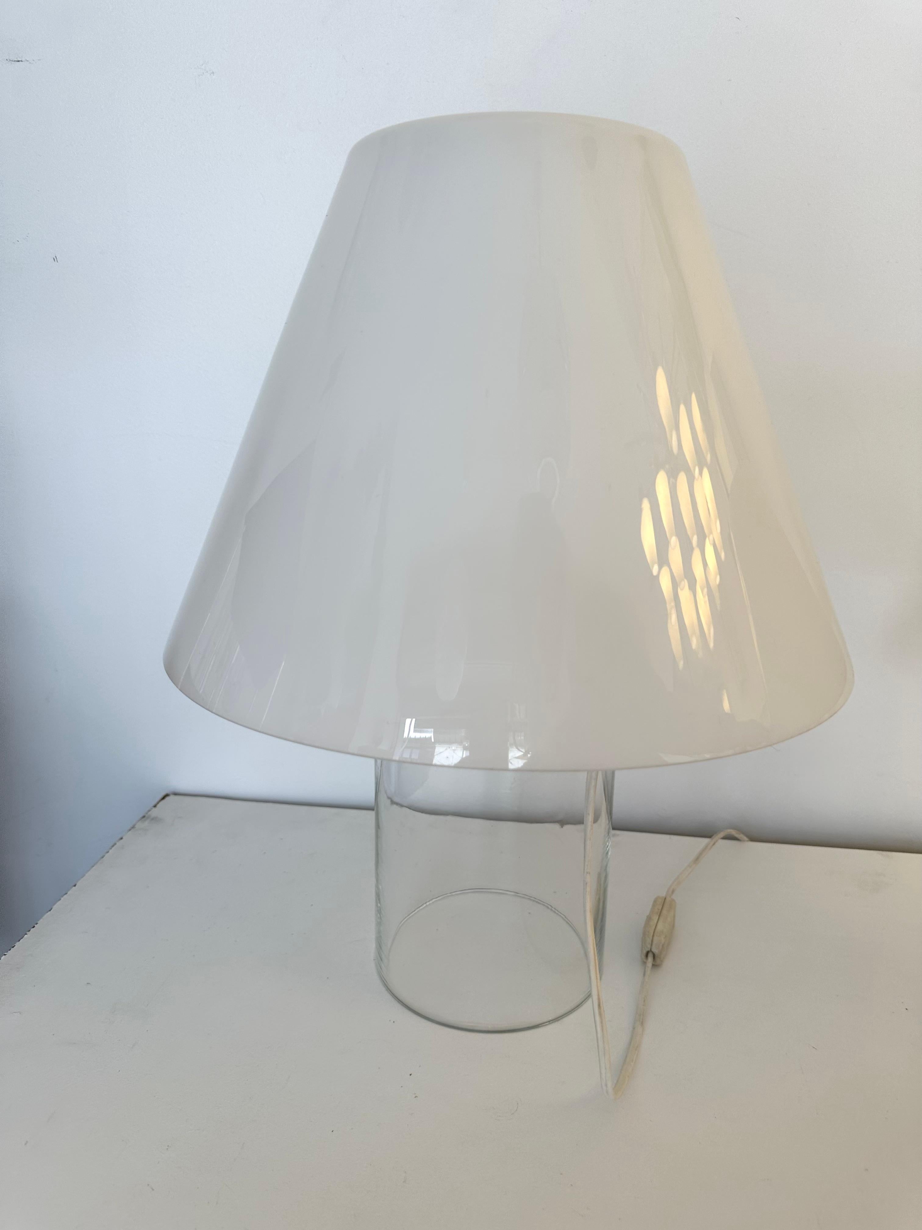 Lampe mit Murano-Glasschirm von Murano Due, Italien, 1980er Jahre im Zustand „Gut“ im Angebot in SAINT-OUEN, FR