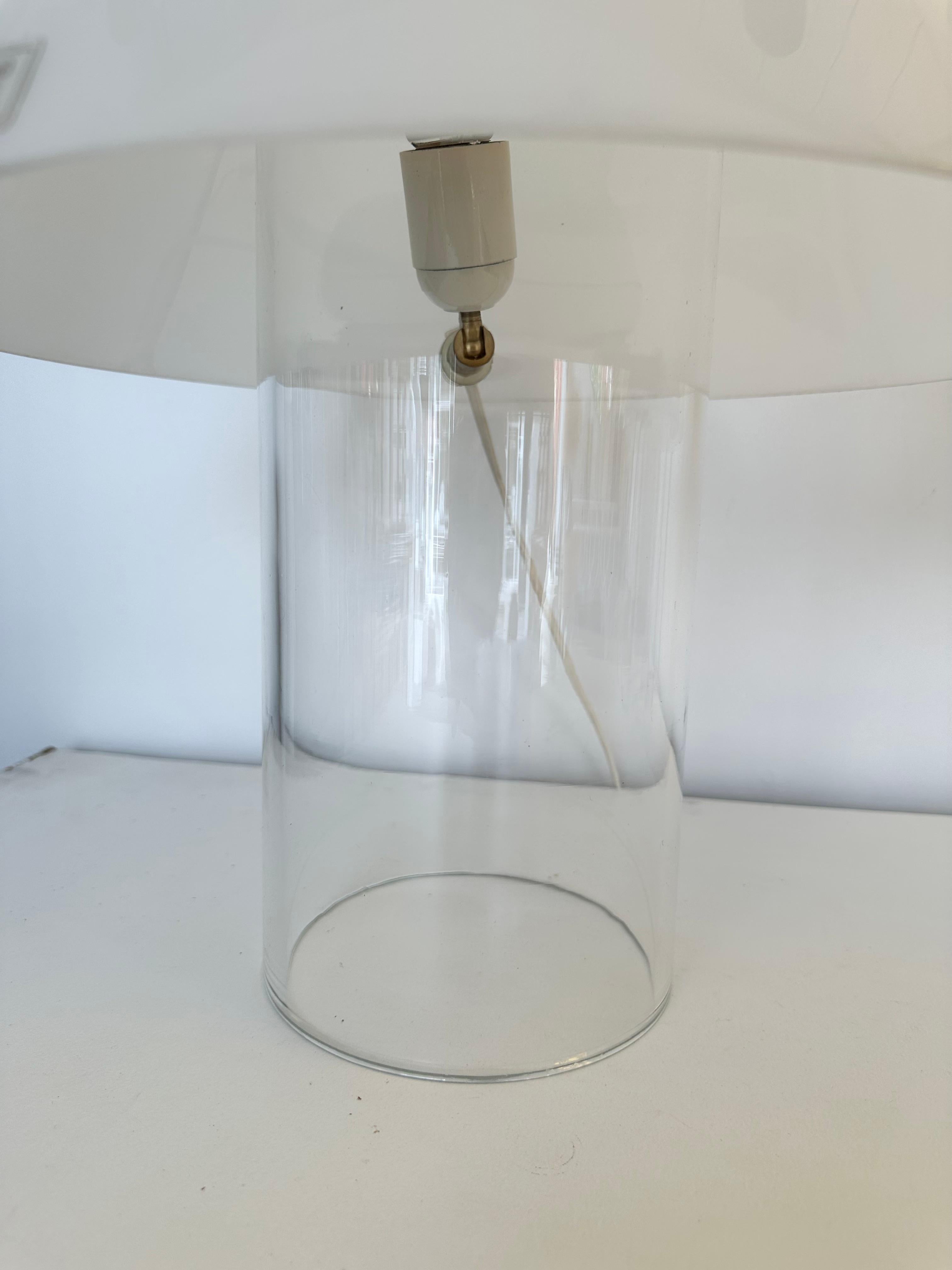 Fin du 20e siècle Lampe avec abat-jour en verre de Murano par Murano Due, Italie, années 1980 en vente