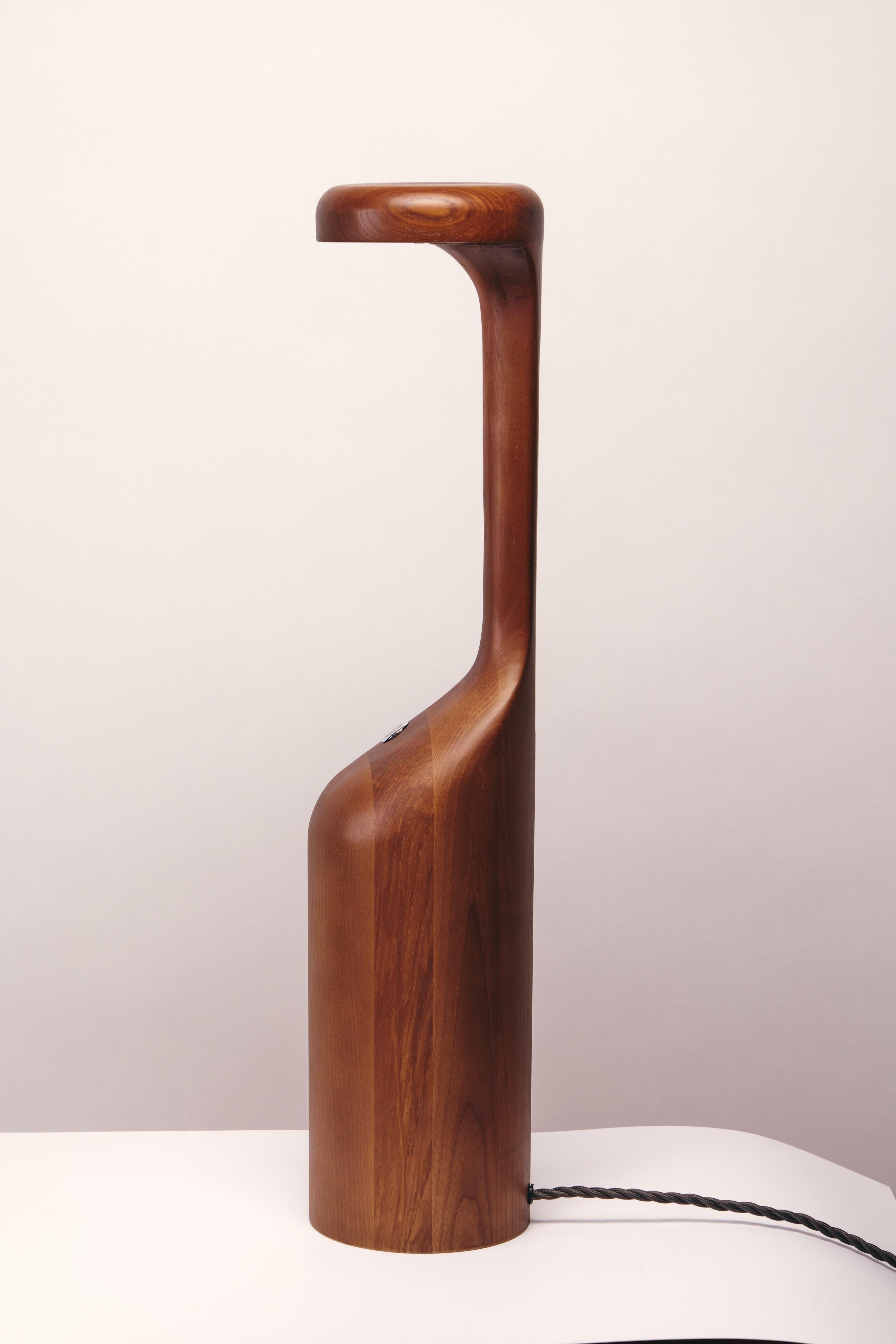 Wood Lamp GIGI L by Reda Amalou Design - American Walnut For Sale