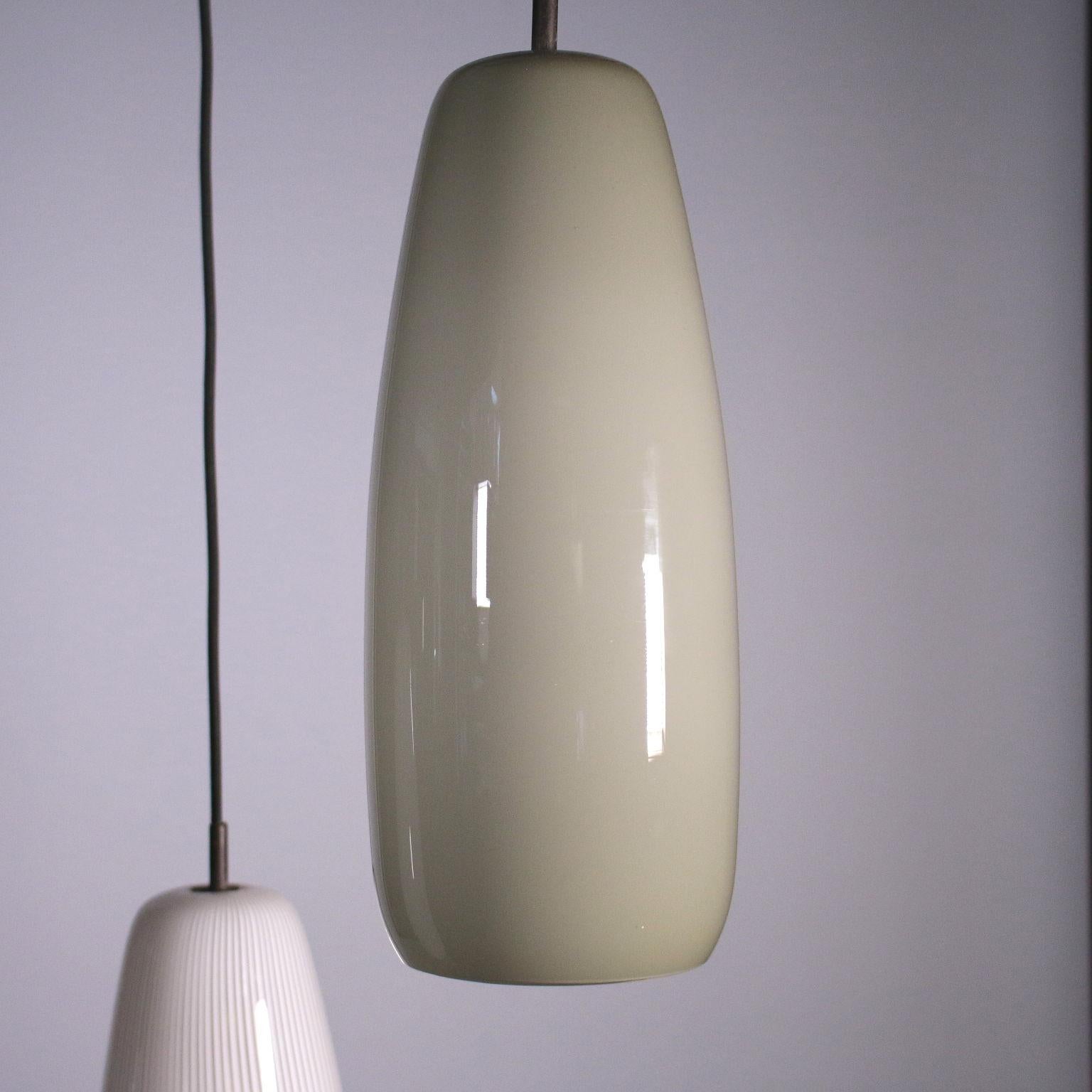 Lamp Glass and Brass Massimo Vegnelli, 1950s, Venini In Good Condition In Milano, IT