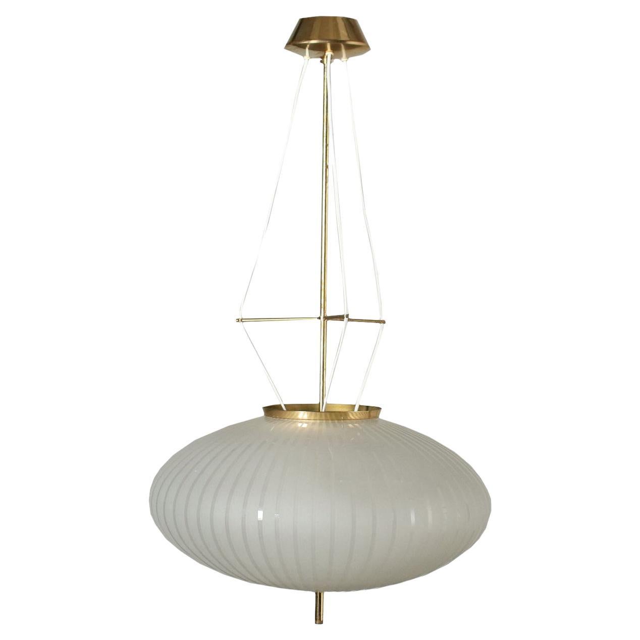 Lamp, Glass, Brass, 1960s