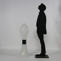 Lamp Glass Chromed Metal, Italy, 1960s-1970s