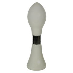 Lamp Glass Chromed Metal, Italy, 1960s-1970s