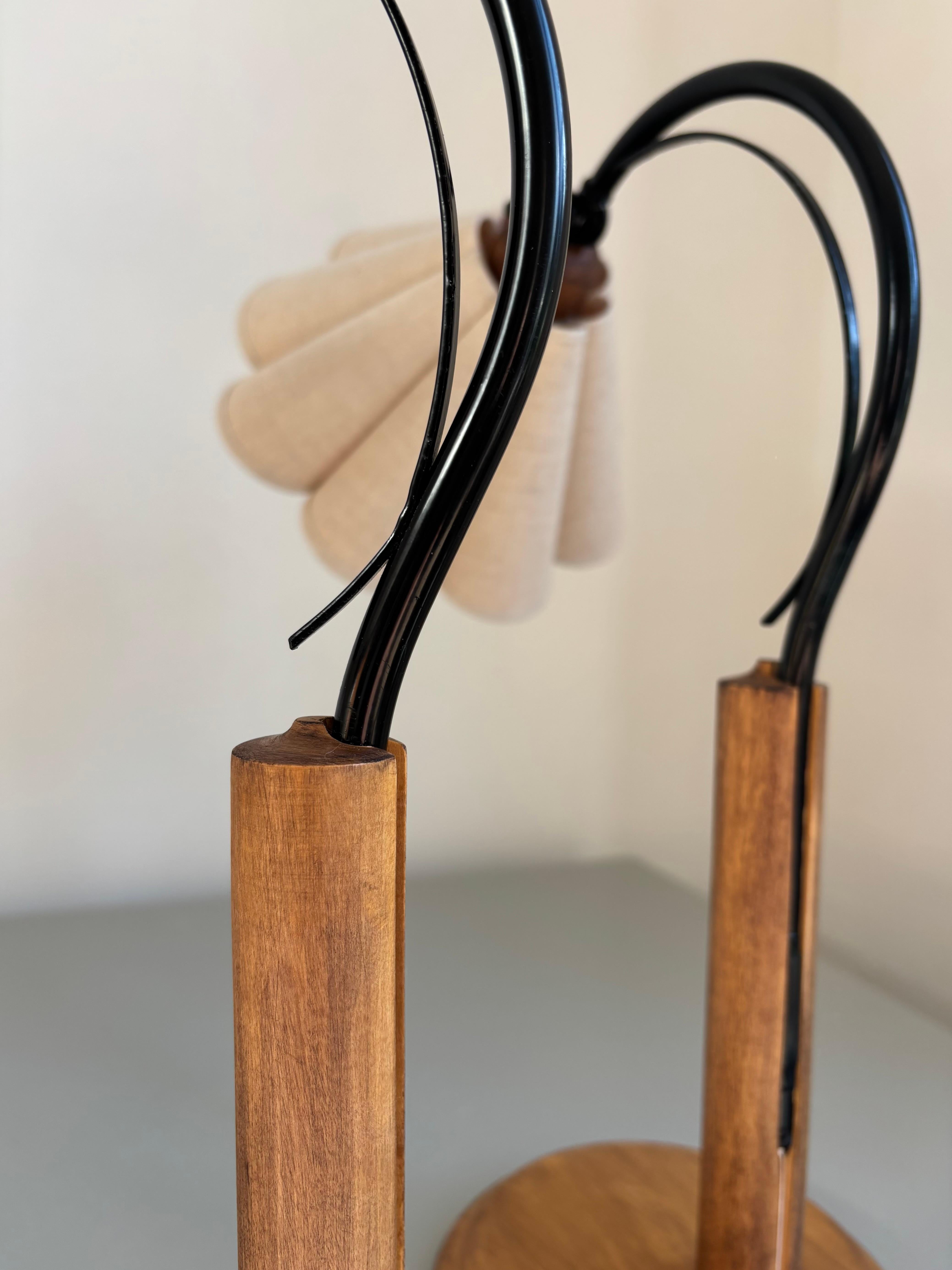 Hand-Crafted Lamp Gustaf Table Lamps, Pine, Fabric, Sweden