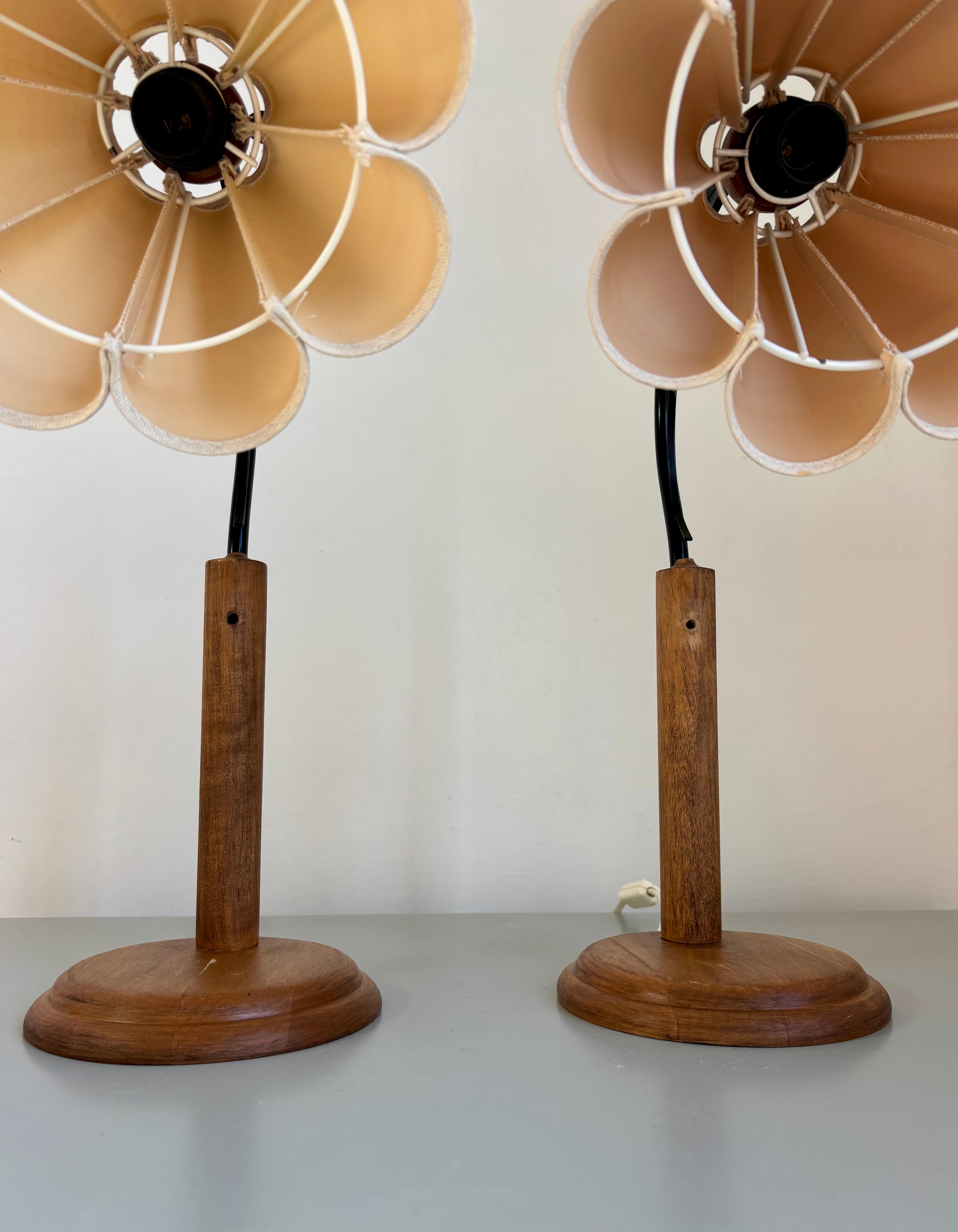 Linen Lamp Gustaf Table Lamps, Pine, Fabric, Sweden