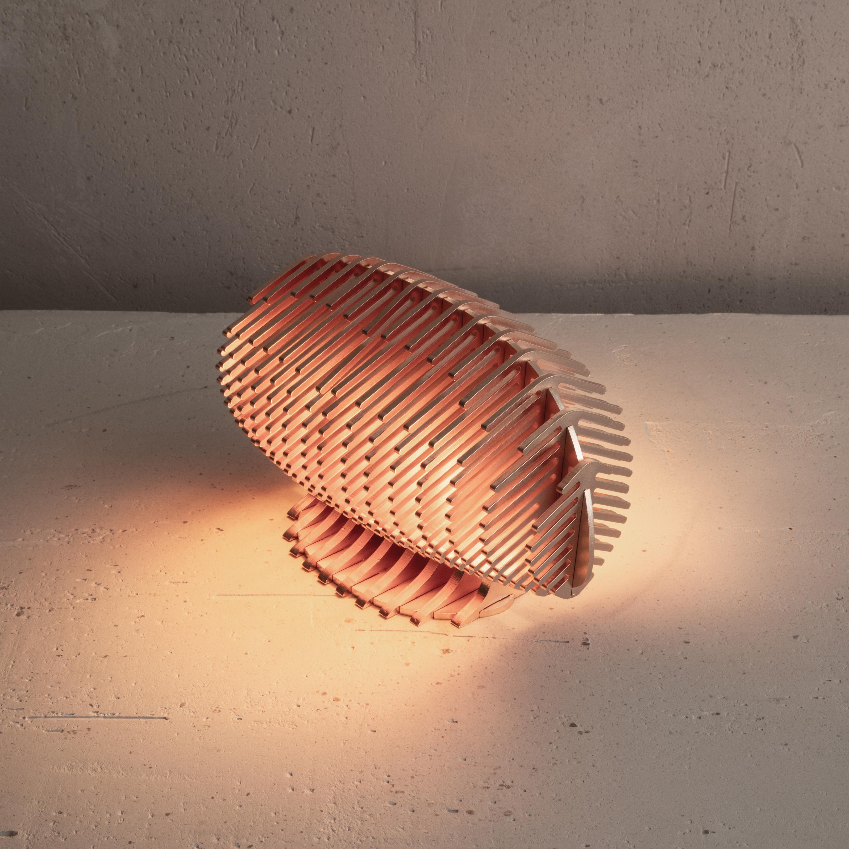 A small, sculptural light source, the lamp H - for hedgehog - may repose on its base whether on flat surface or on the wall.

Dreyfus’s latest “Objets de Lumière” (Objects of Light) expand on the artist’s significant body of work and his continuous