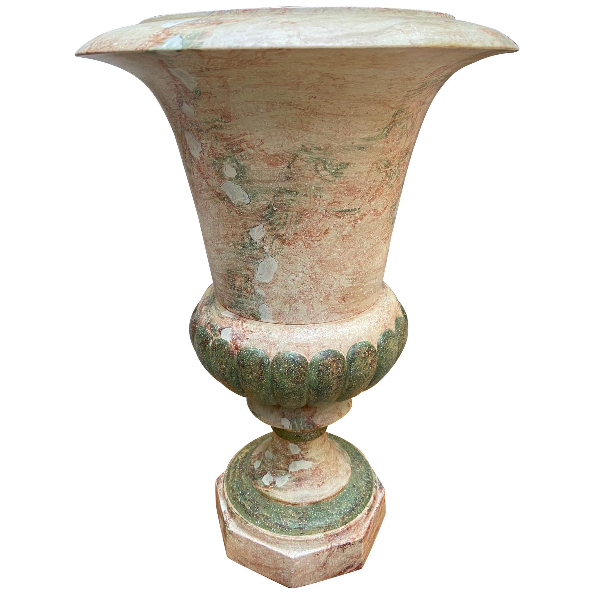 Lampe aus handbemalter Keramik, 1990 im Angebot