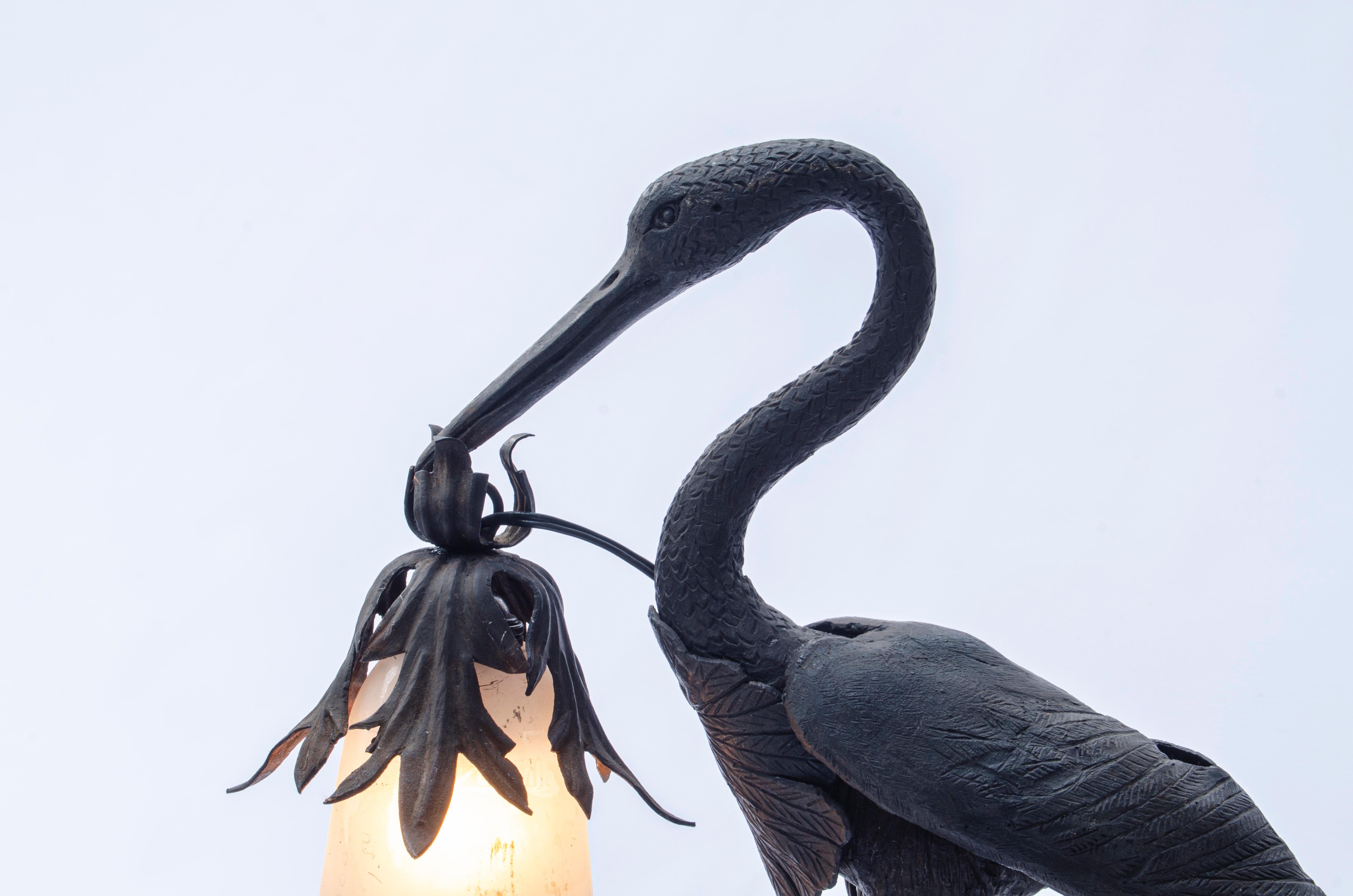Lampe „Heron“ von Muller Fres Luneville (Art déco) im Angebot