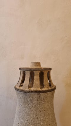 Lamp holder vase by Aldo Londi for Ceramiche Bitossi, 1970 Signed.