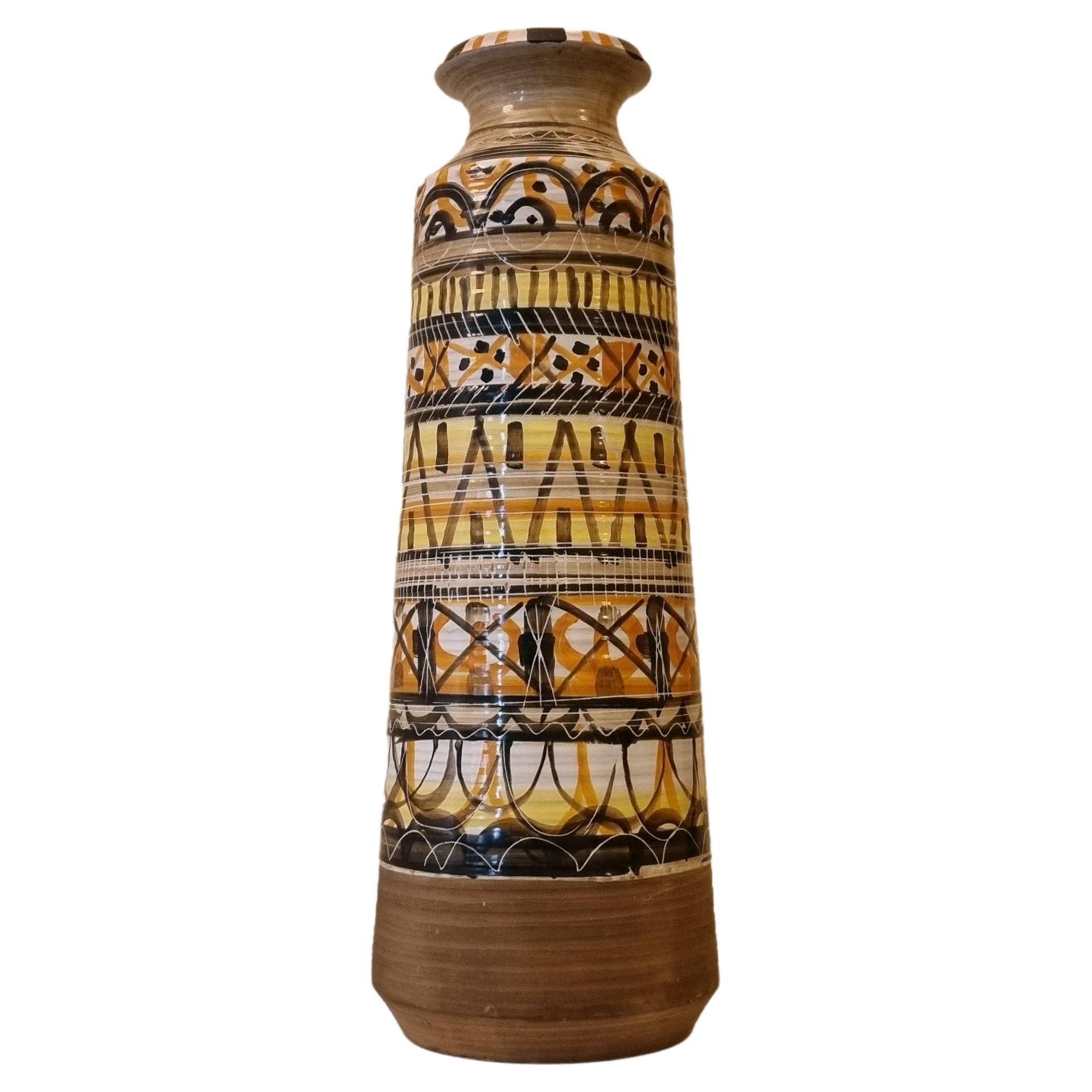 Lamp holder vase by Aldo Londi for Ceramiche Bitossi, 1970 Signed. For Sale