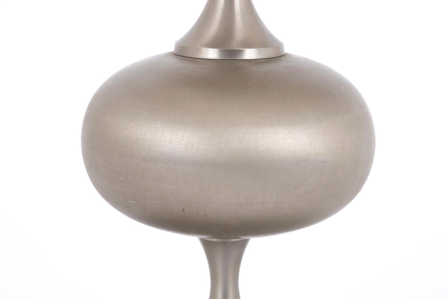 Late 20th Century Lamp in Brushed Stainless Steel, 1970s