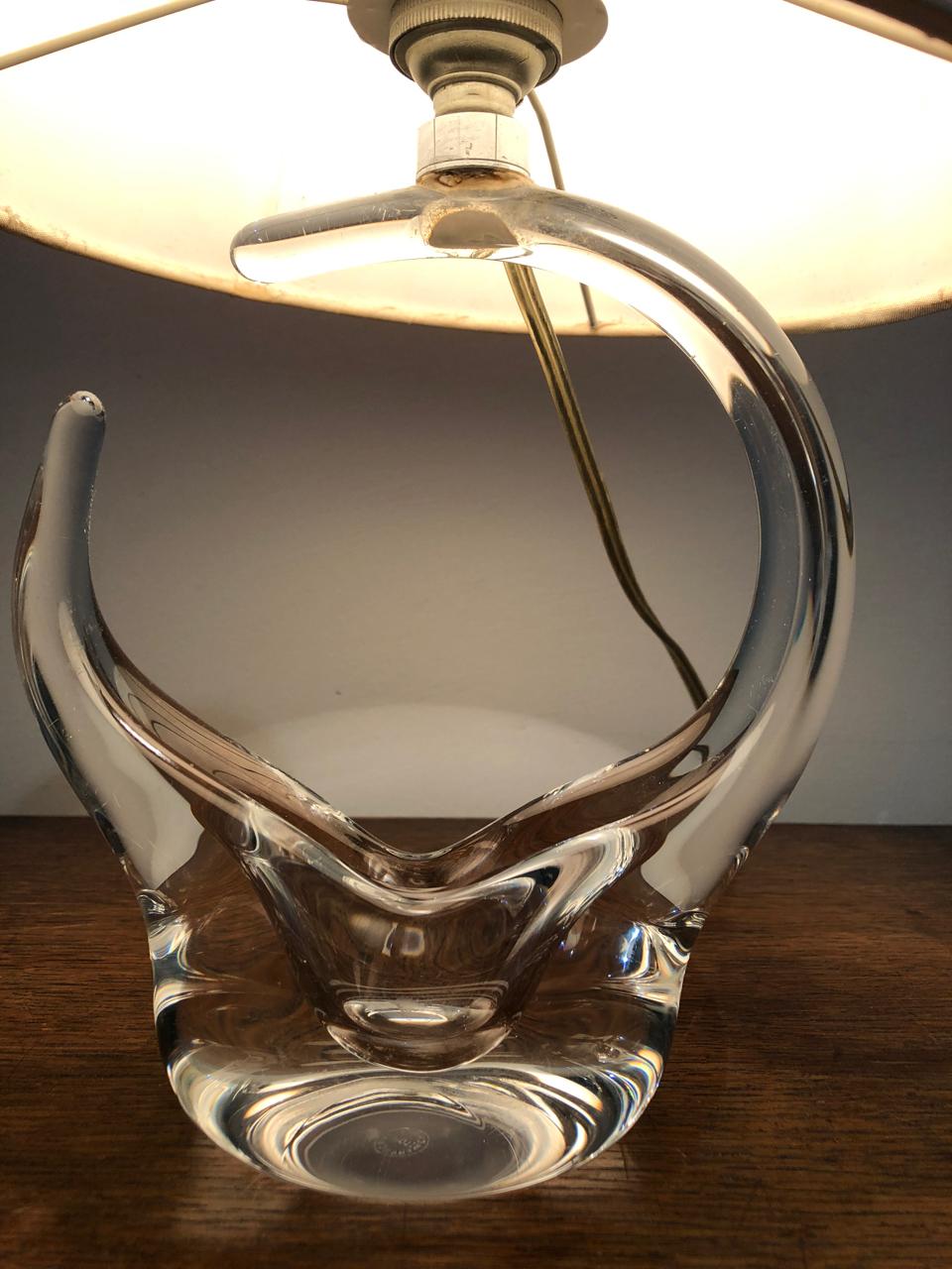 Mid-Century Modern Lamp in Crystal Saint Louis