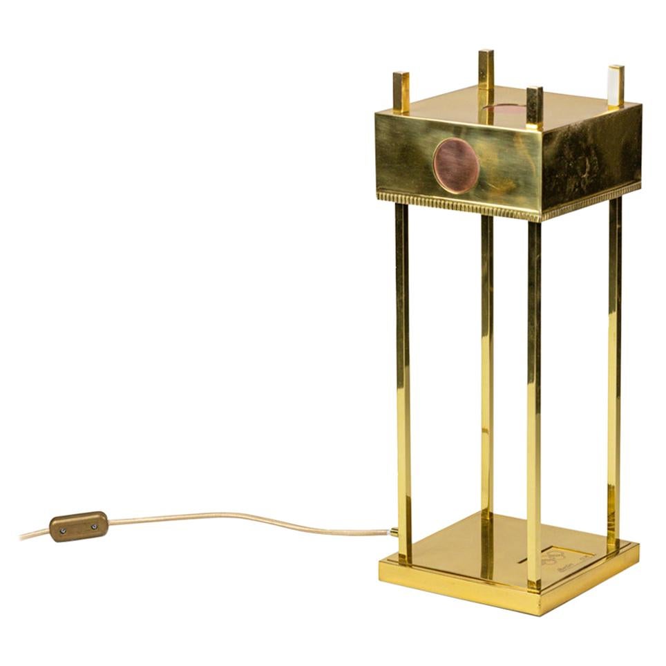 Lamp in Gilt Brass and Copper, Olympic Games of 1936 For Sale