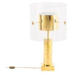 Lamp in Gilt Brass and Lucite, 1960s