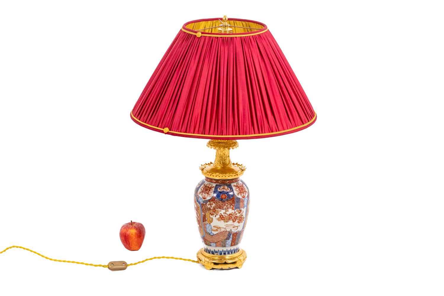 Lamp in Imari Porcelain and Gilt Bronze, circa 1880 For Sale 7