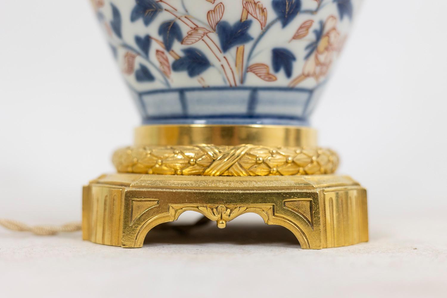 Lamp in Imari Porcelain and Gilt Bronze, circa 1880 For Sale 8