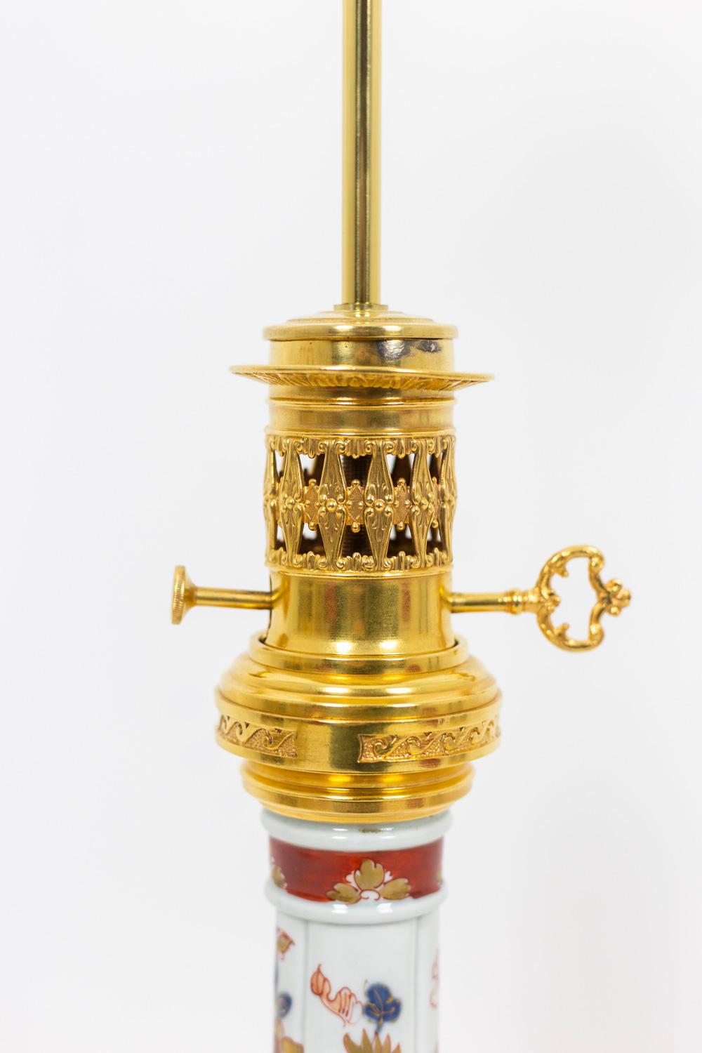 Lampe aus Porzellan und Bronze, um 1880 (Französisch) im Angebot
