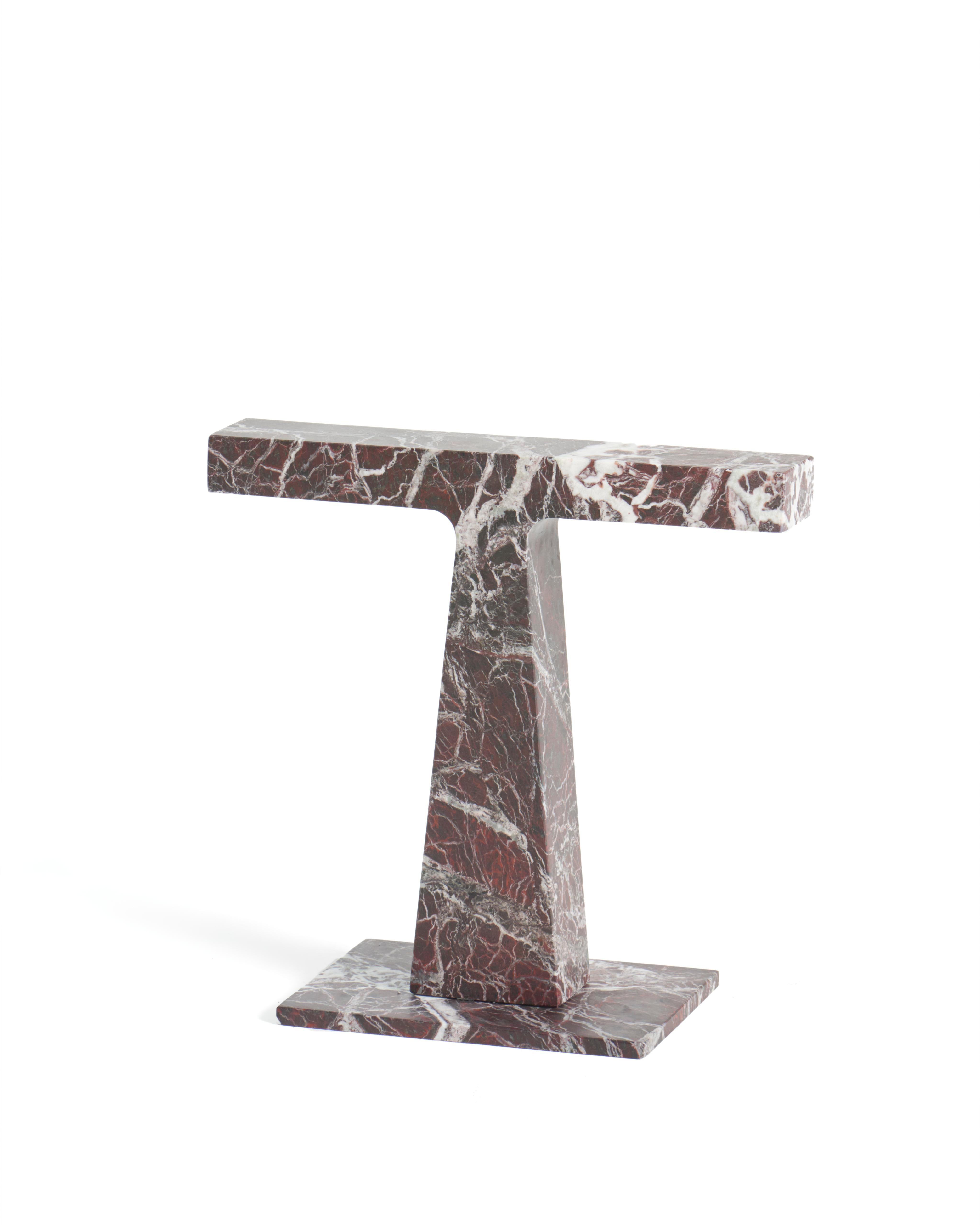 Contemporary New Modern Lamp in Red Levanto Marble, creator Niko Koronis For Sale