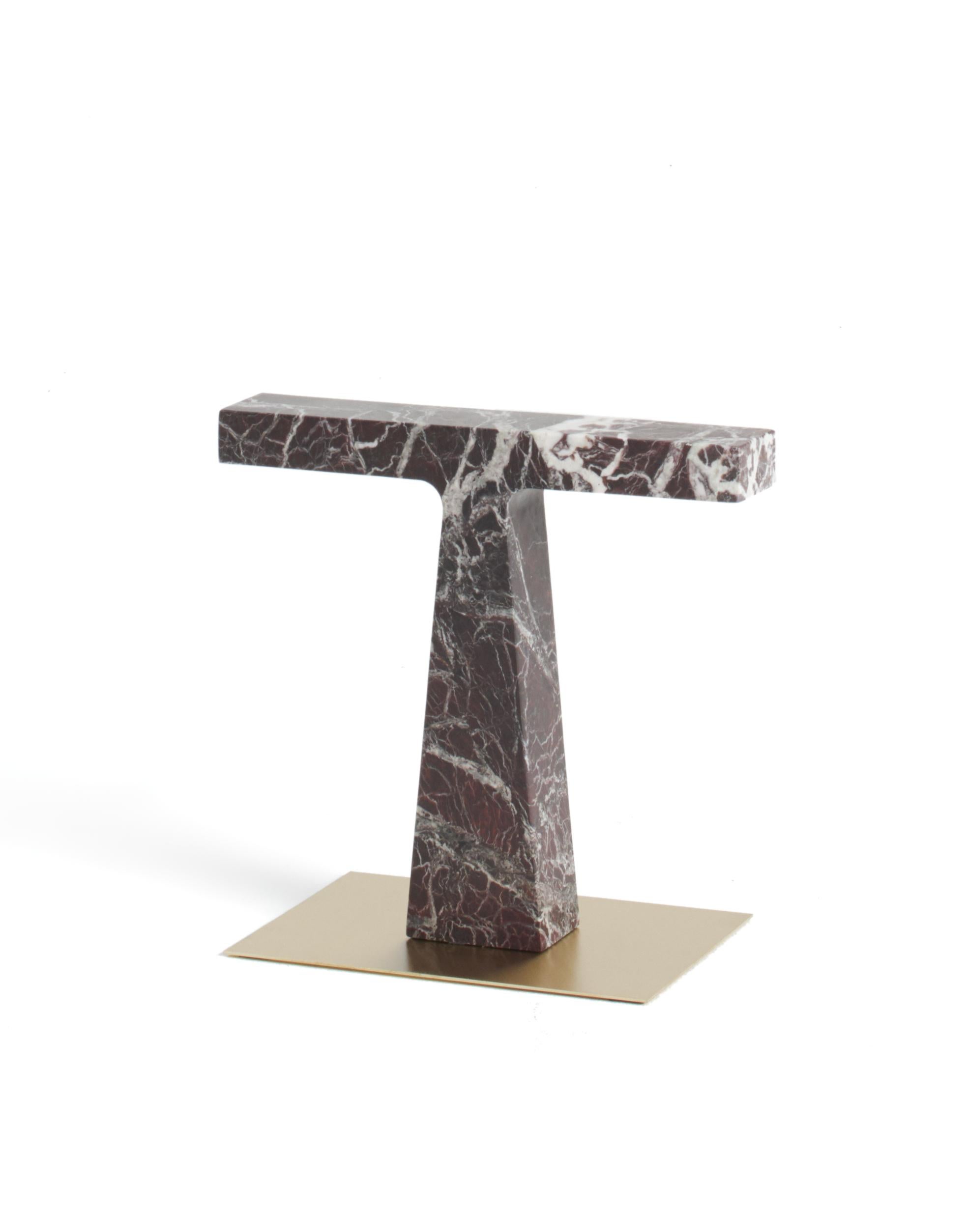 New Modern Lamp in Red Levanto Marble, creator Niko Koronis For Sale 1