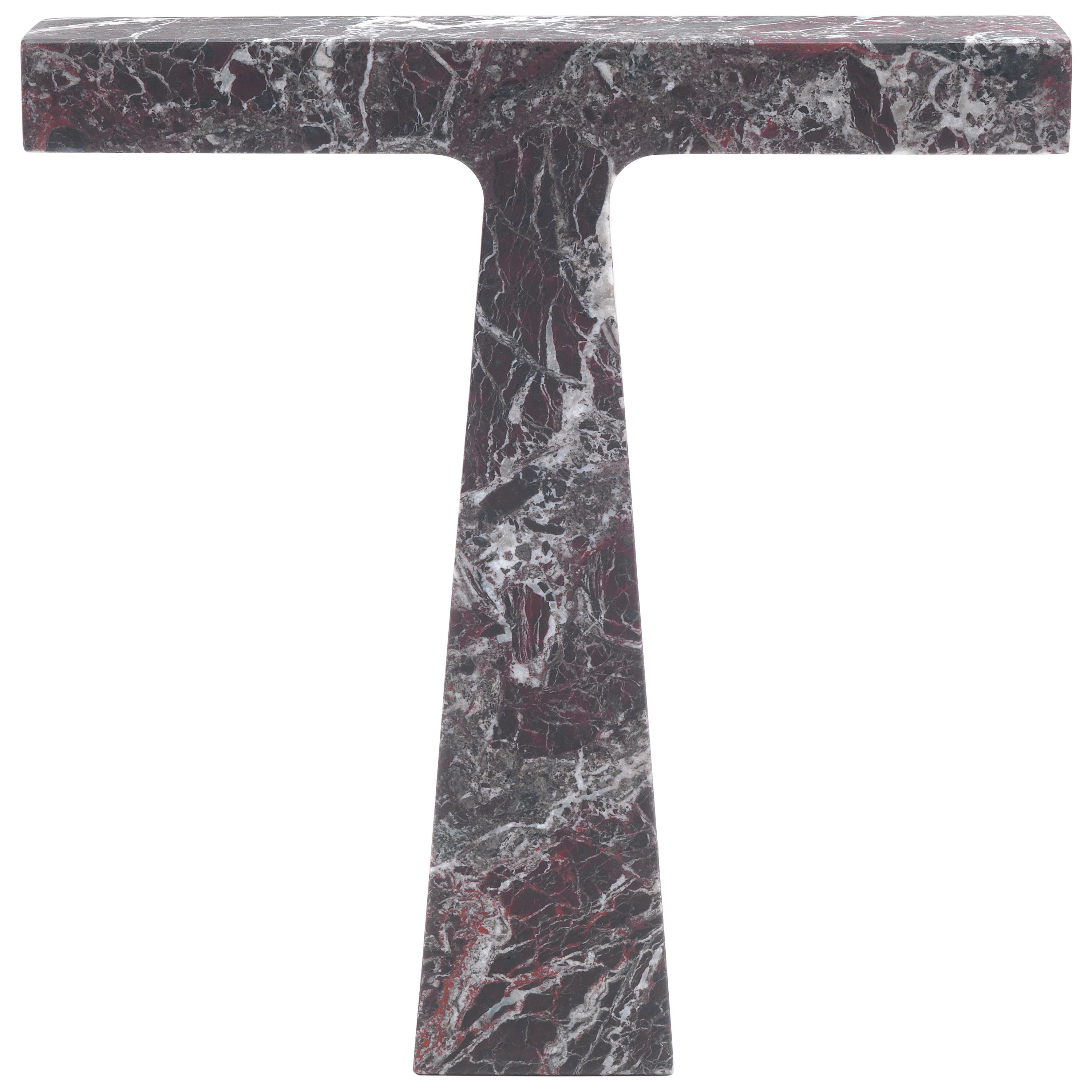 New Modern Lamp in Red Levanto Marble, creator Niko Koronis For Sale