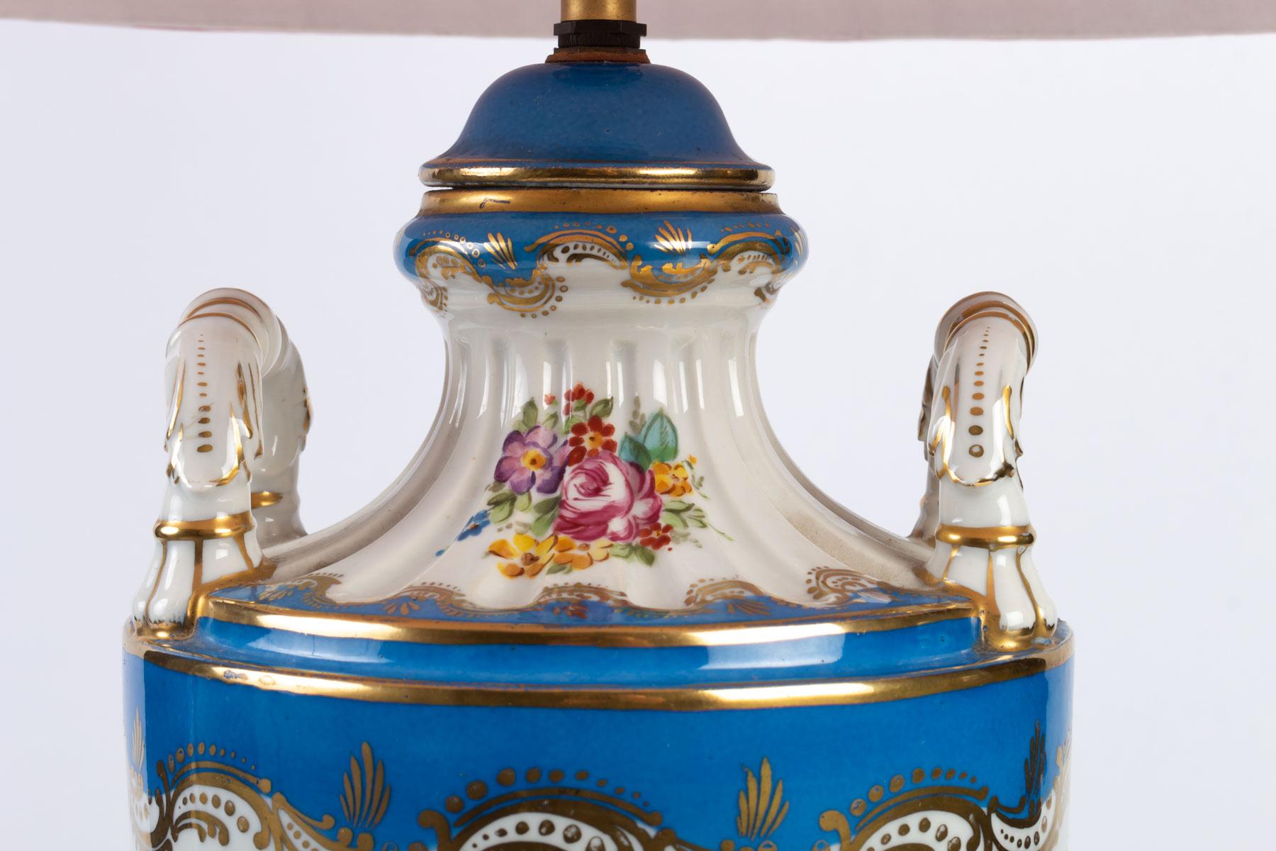 Louis XV Lamp in Sèvres Porcelain
