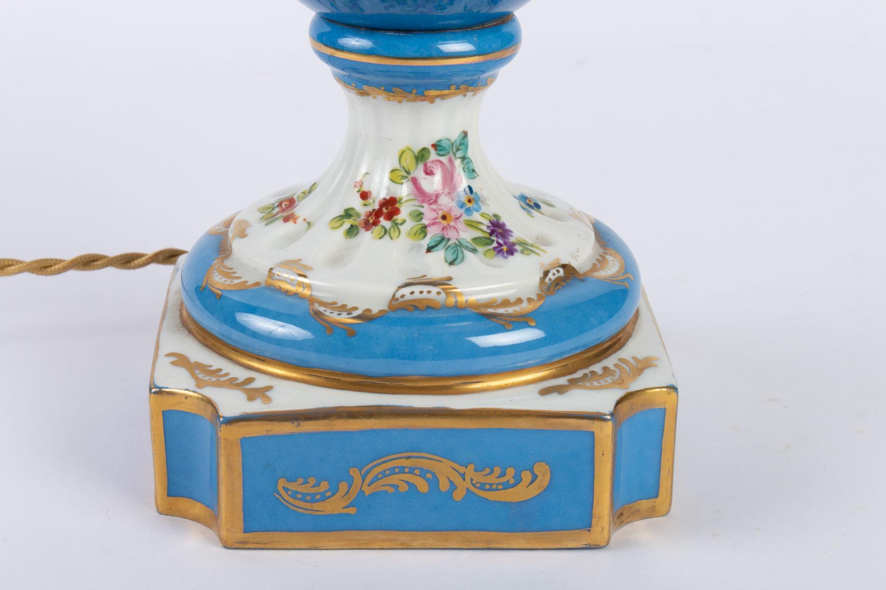 French Lamp in Sèvres Porcelain