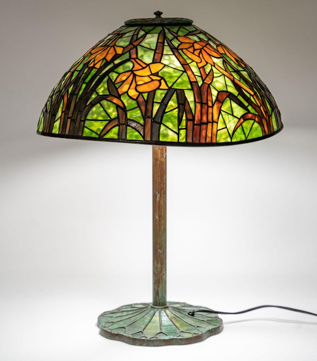 Lamp in the Tiffany taste, 20th century In Good Condition In Saint-Ouen, FR