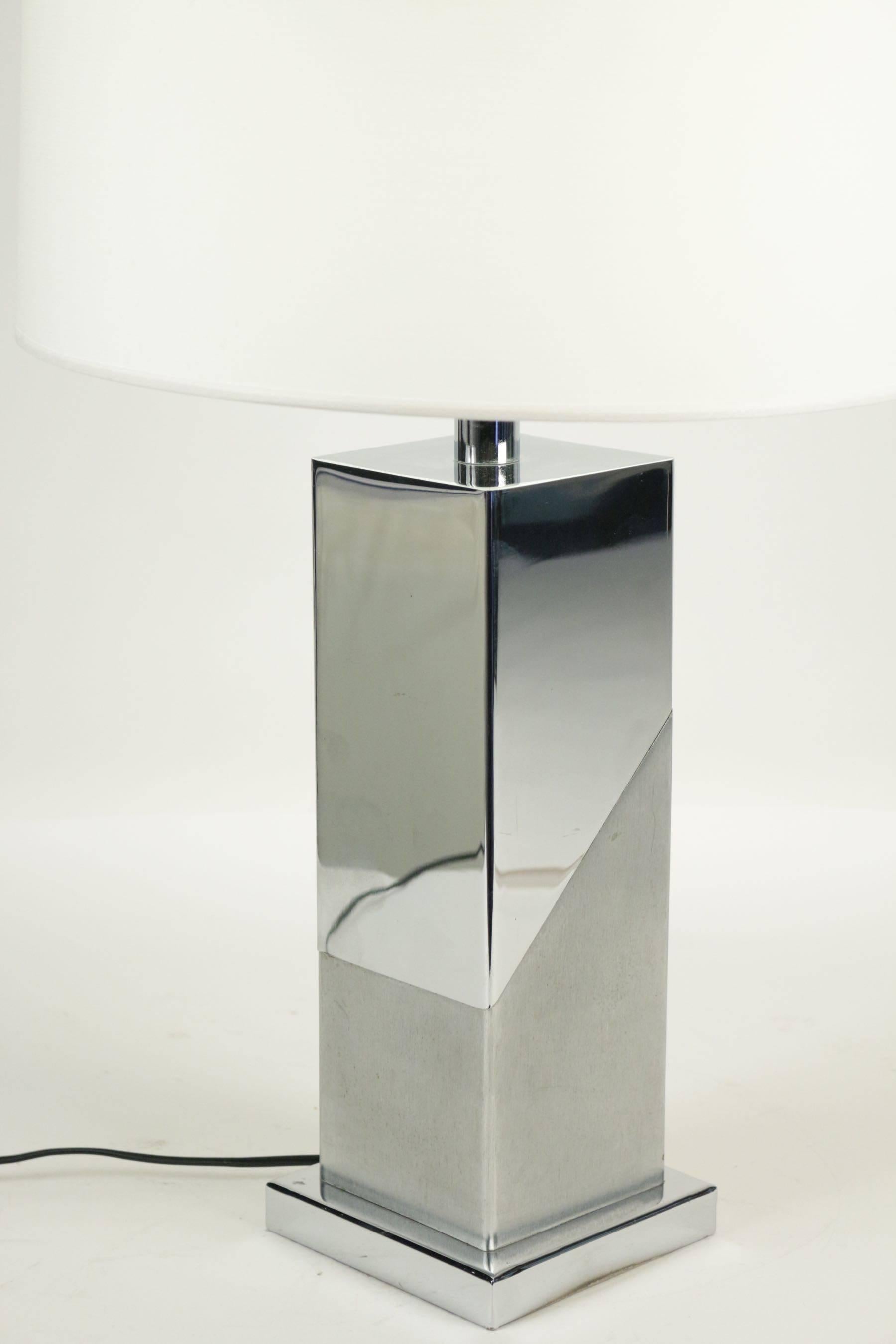 Modern Lamp Inspired by the Cubist Movement or Brutalist