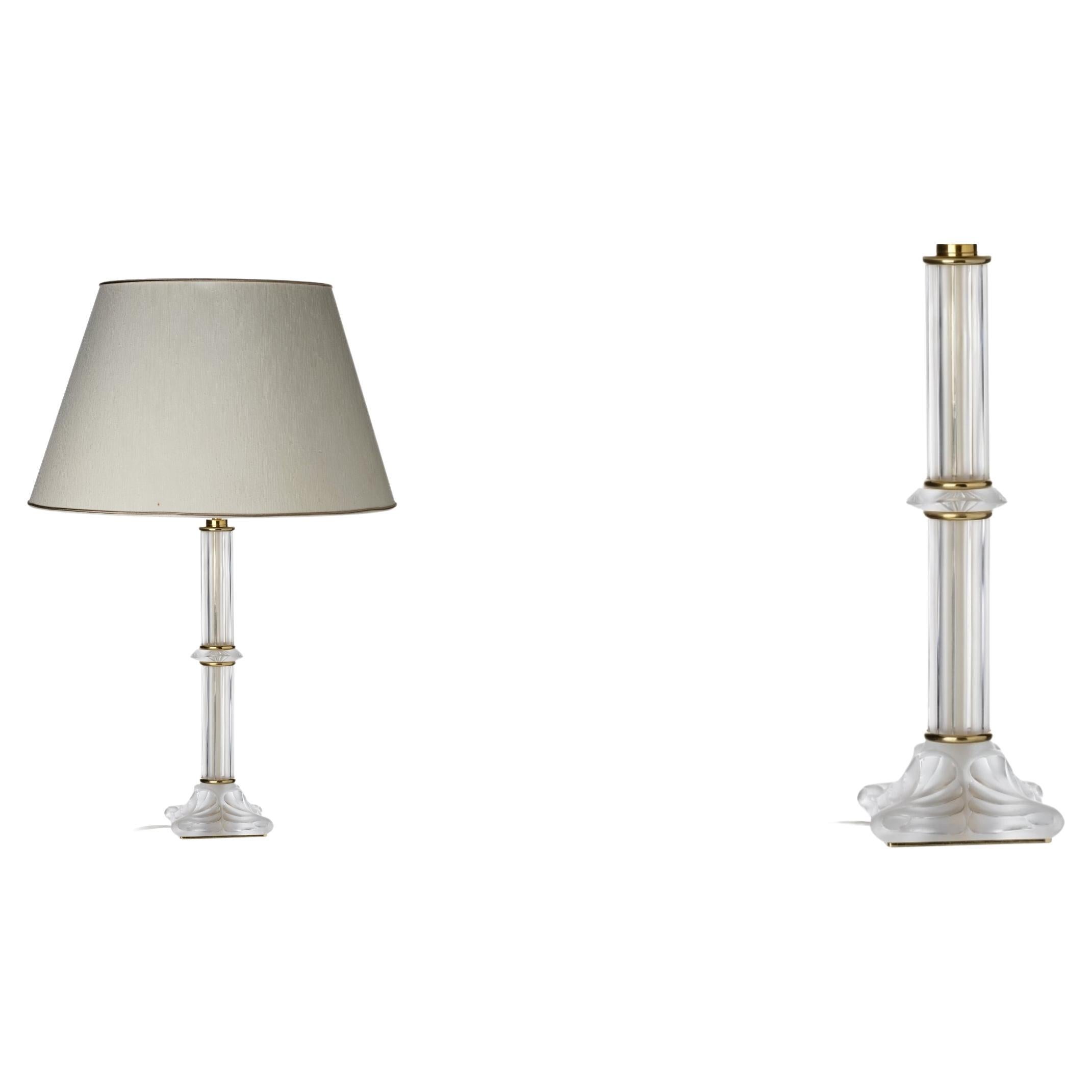 Lamp, Lalique Signe For Sale