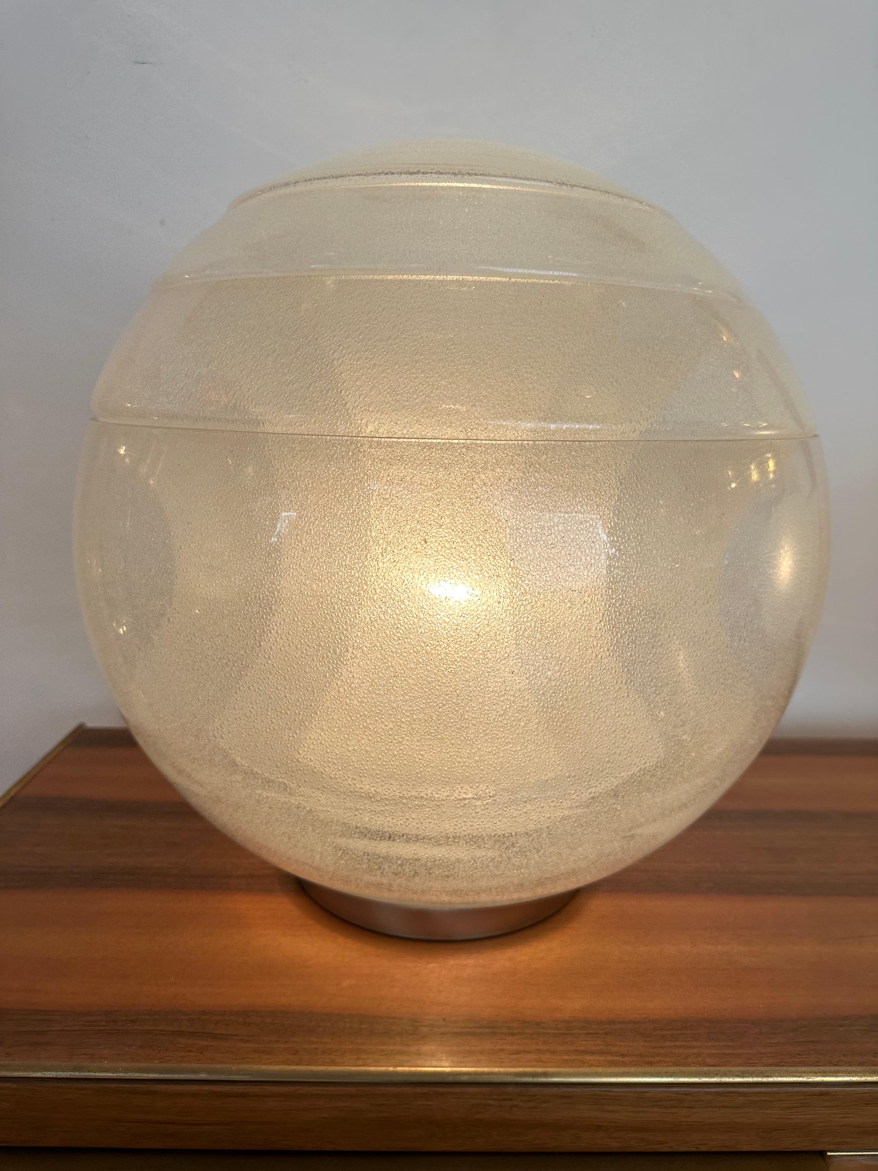 Italian Lamp LT328 Murano Glass and Metal by Carlo Nason for Mazzega, Italy, 1970s