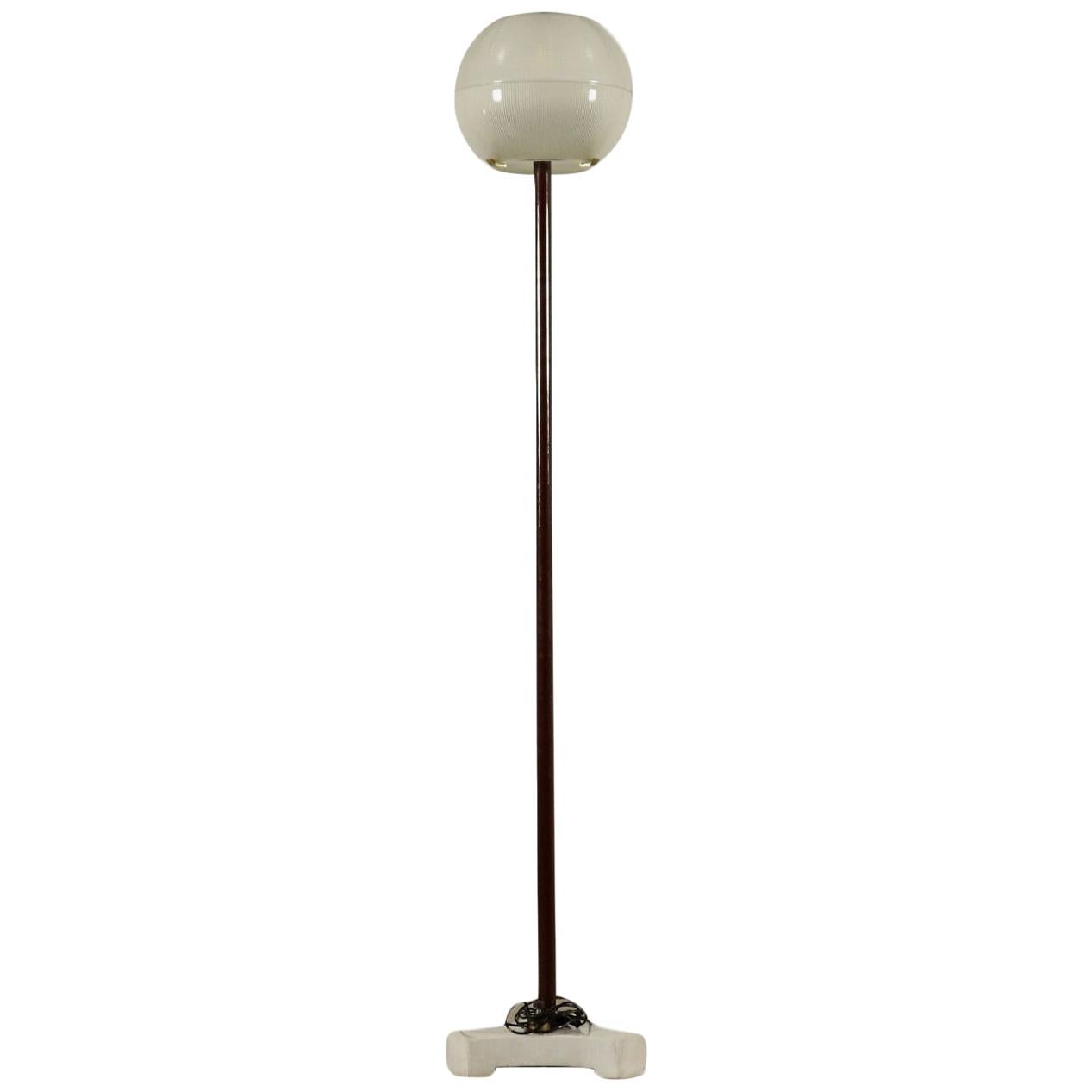 Lamp Marble Metallic Enamelled Brass Glass 1950s-1960s I. Gardella