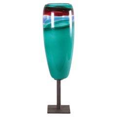 Lamp Massimo Vignelli Metal Blown Glass, Italy, 1950s-1960s
