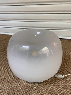 Round Table  Desk Lamp, Mazzega, Circa 1970 Glass Aluminium