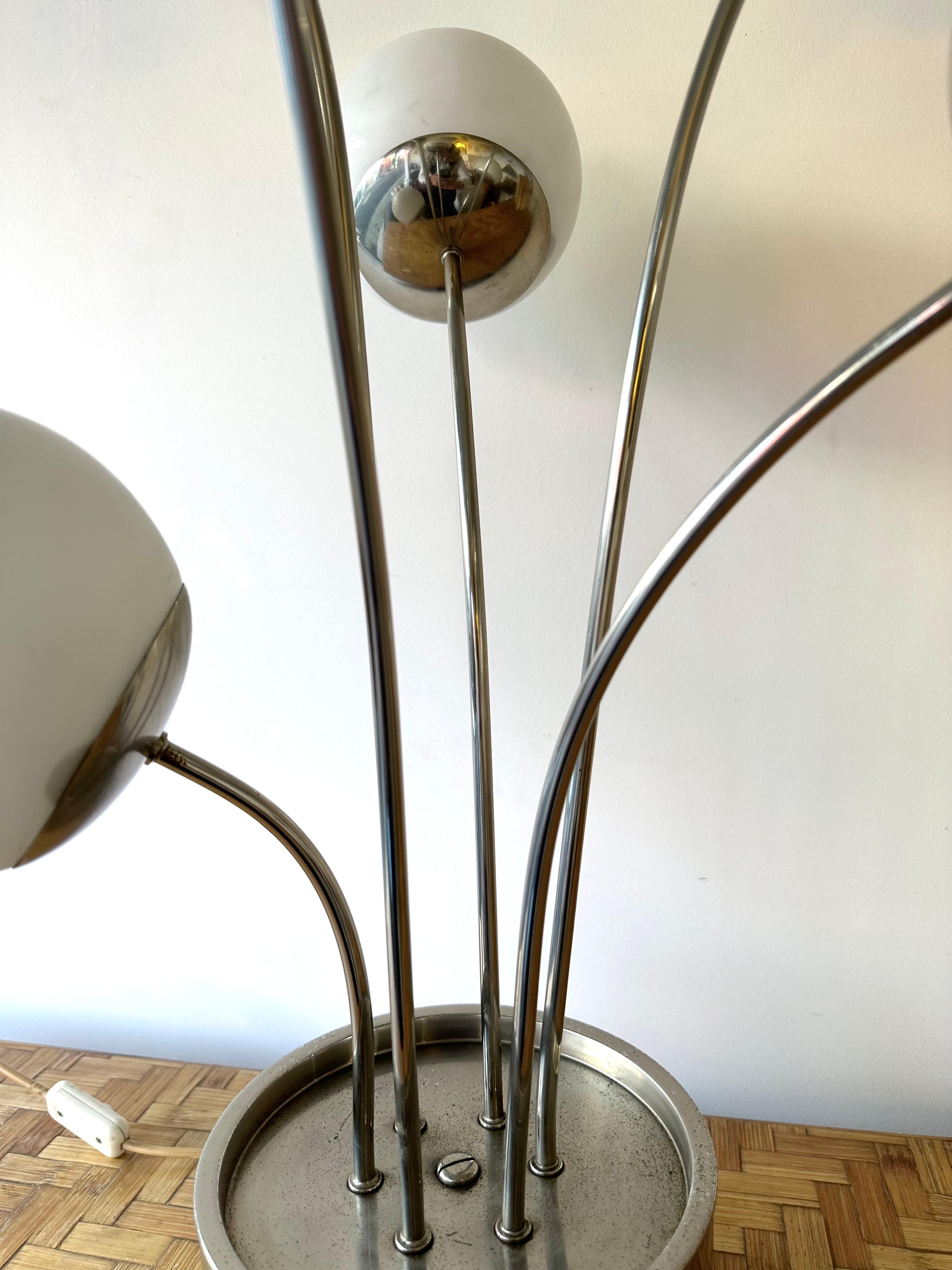 Lamp Metal and Opaline Glass by Pia Guidetti Crippa for Lumi, Italy, 1970s For Sale 5