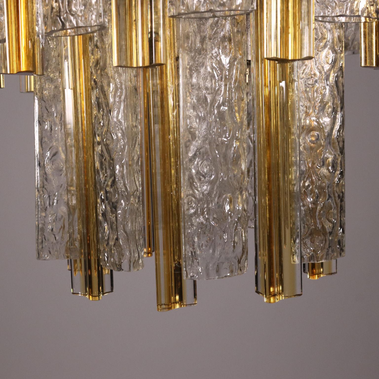 Lamp Metal Blown Glass 1960s 1970s In Good Condition In Milano, IT