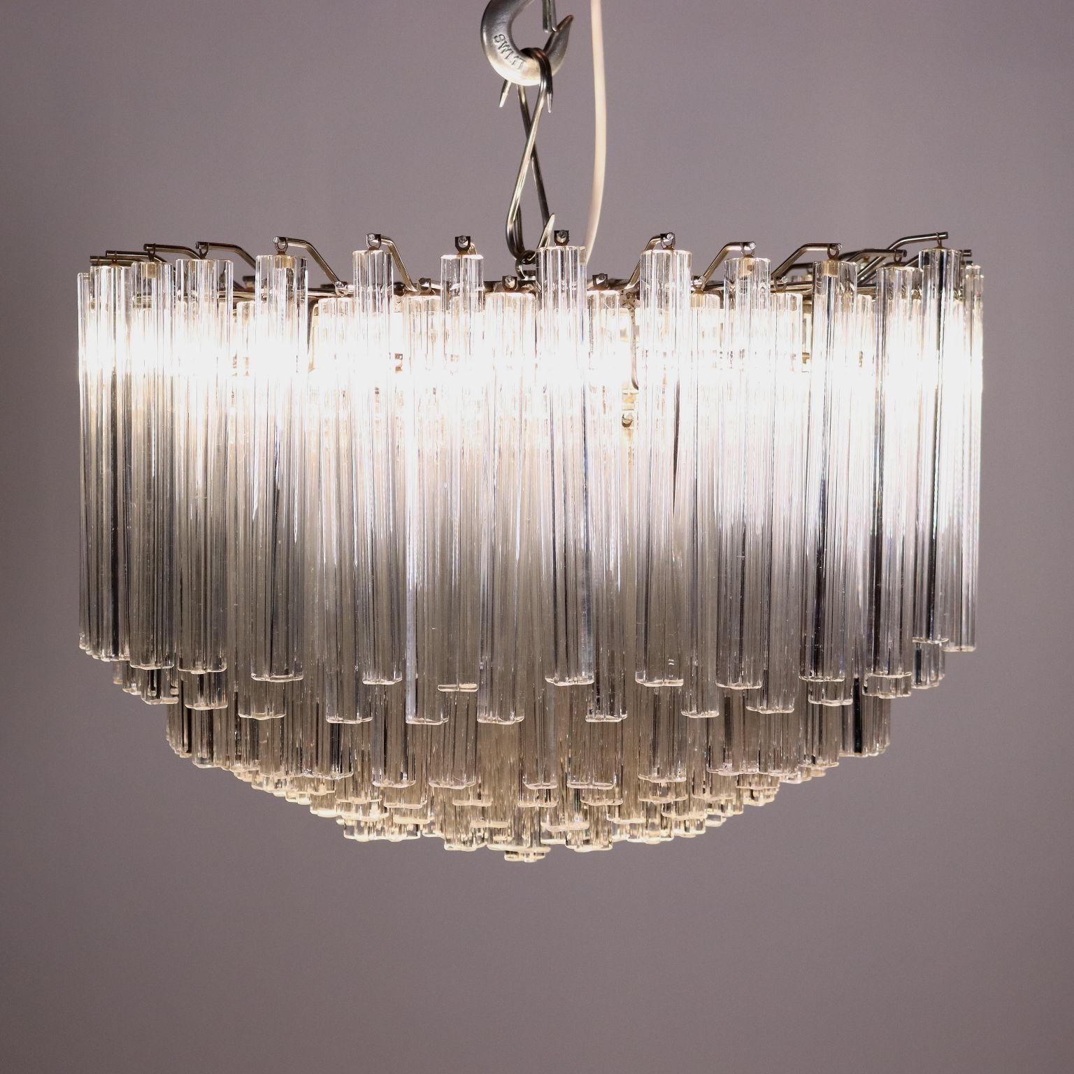 Mid-Century Modern Lamp Metal Glass, 1960s-1970s