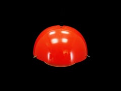 Lamp Midcentury Scandinavian Design Red Plastic