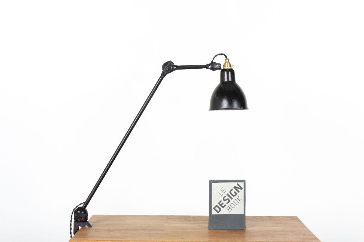 Métal Lampe modèle 201 de Bernard-Albin Gras pour Ravel Clamart 1930 en vente