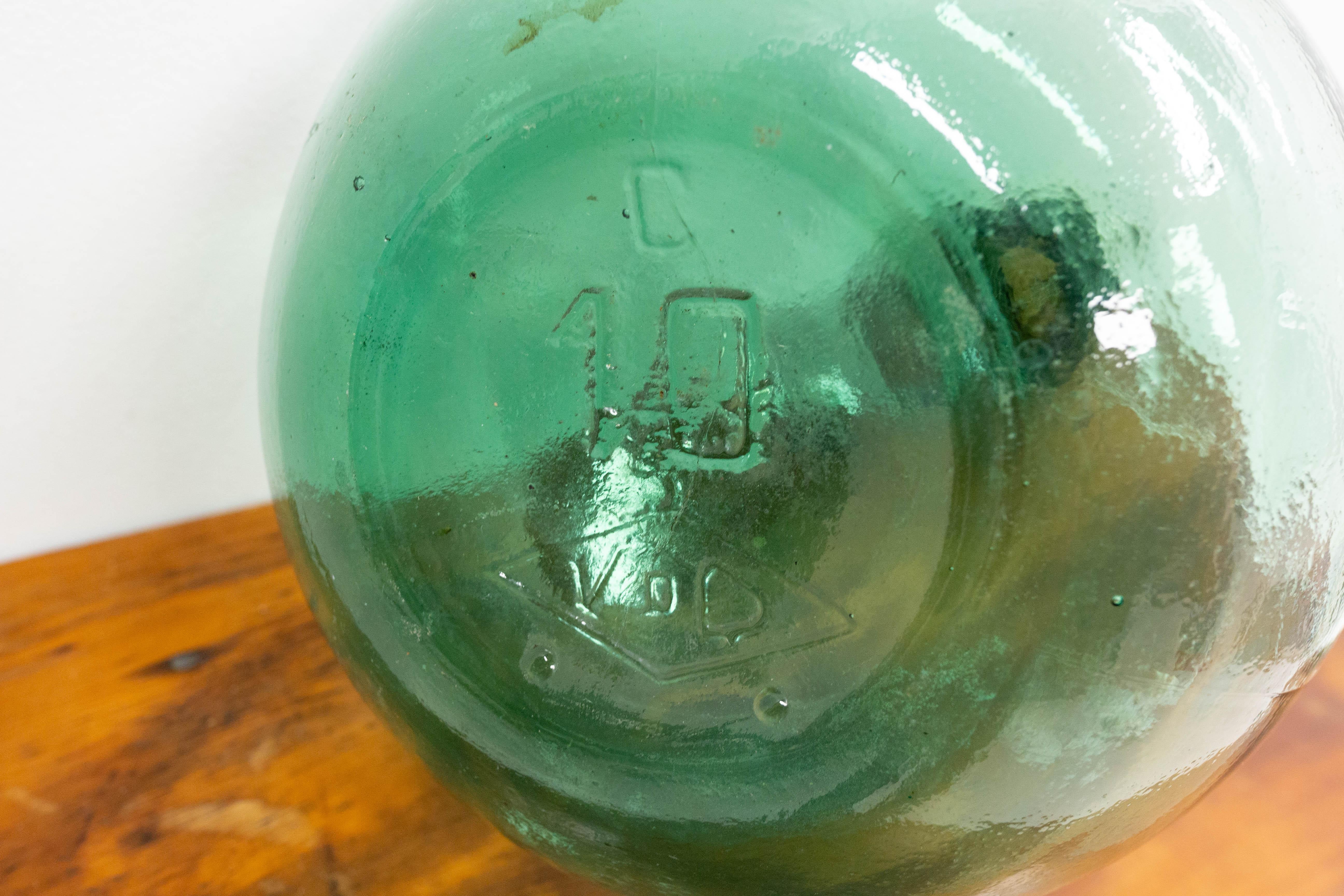 Provincial français Lampe montée sur une bouteille de verre vintage Demijohns Lady Jeanne ou Carboys, France en vente